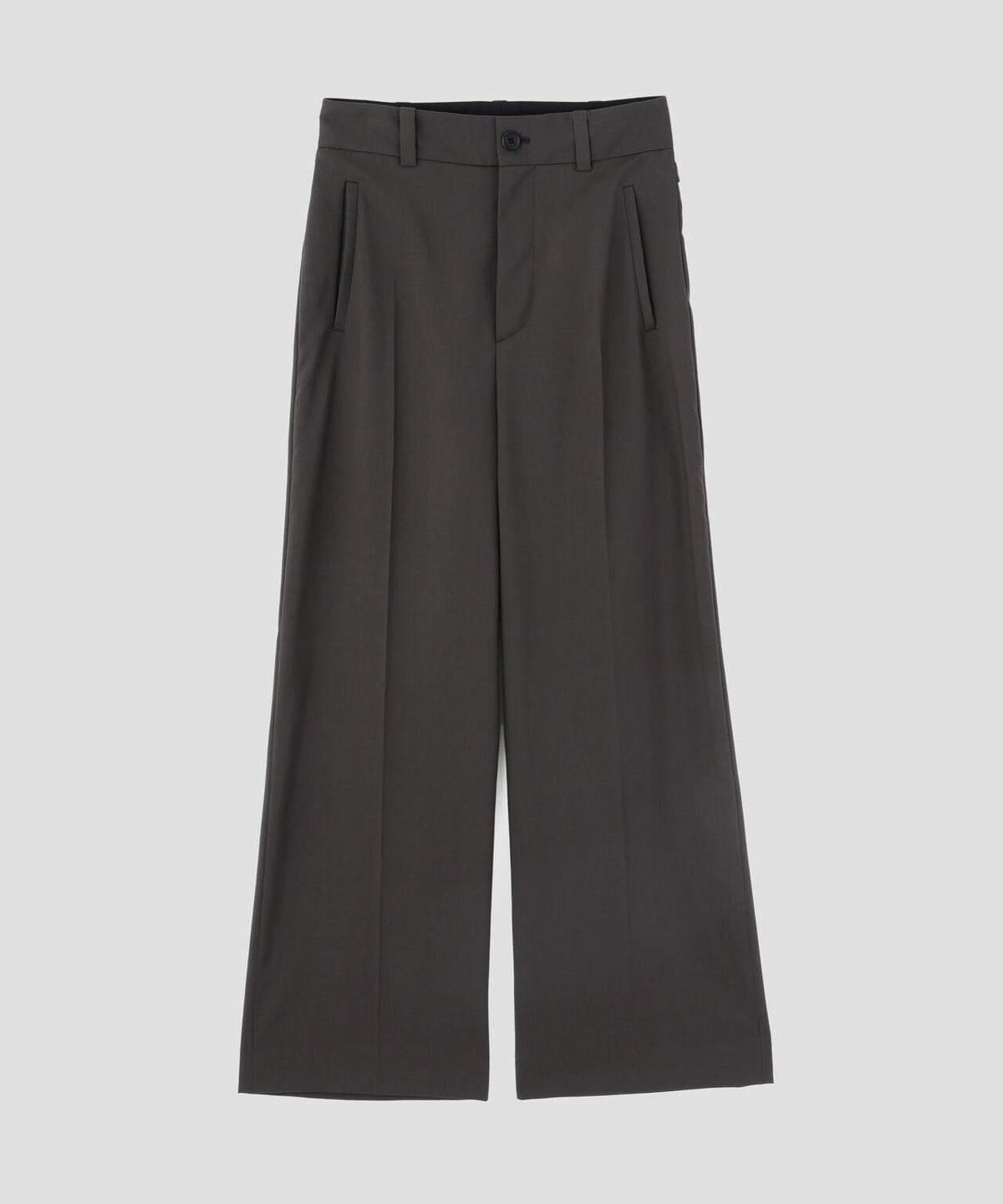 WASHABLE WOOL PLAINWEAVE TROUSERS