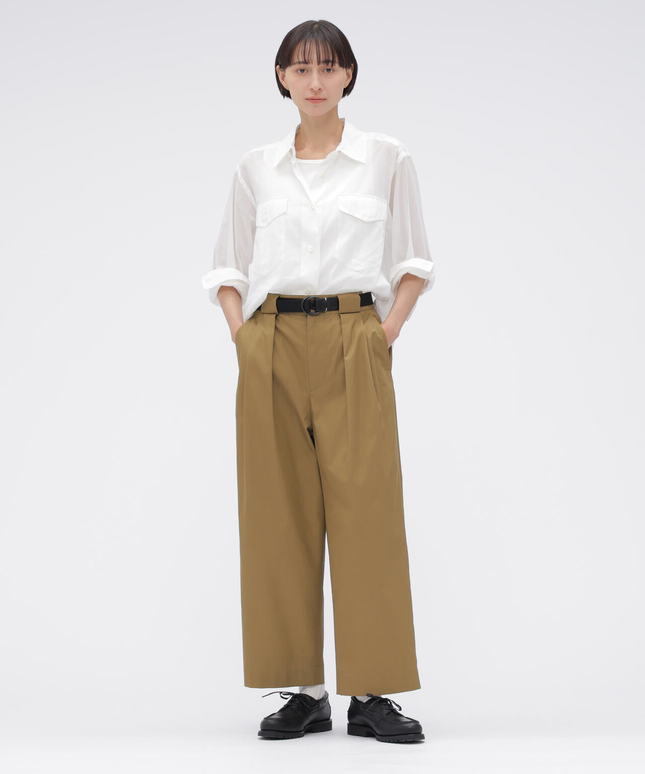 SOFT BRUSHED COTTON TWILL TROUSERS | MARGARET HOWELL（マーガレット