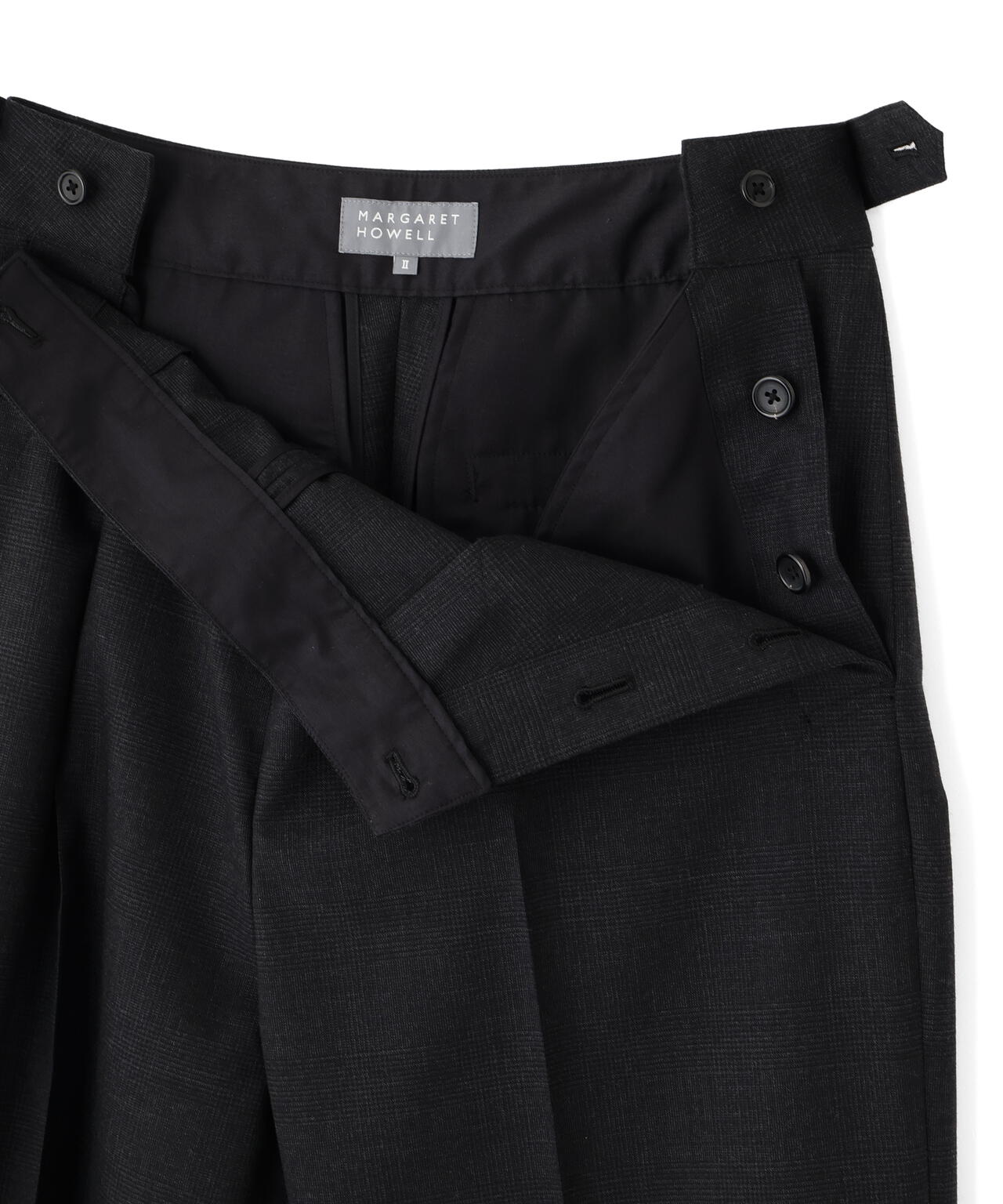 MUTED WOOL CHECK TROUSERS