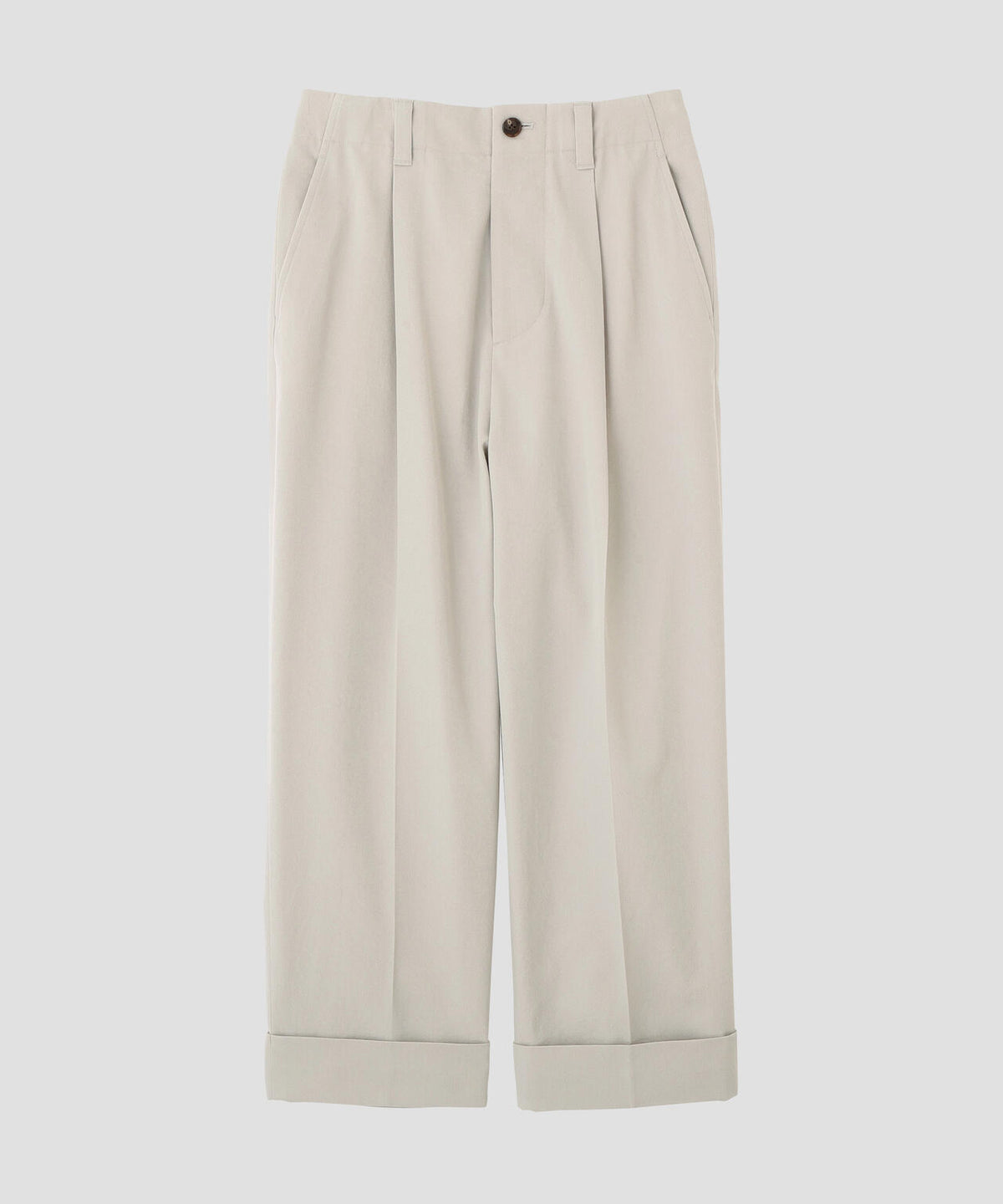 WOOL COTTON TWILL TROUSERS