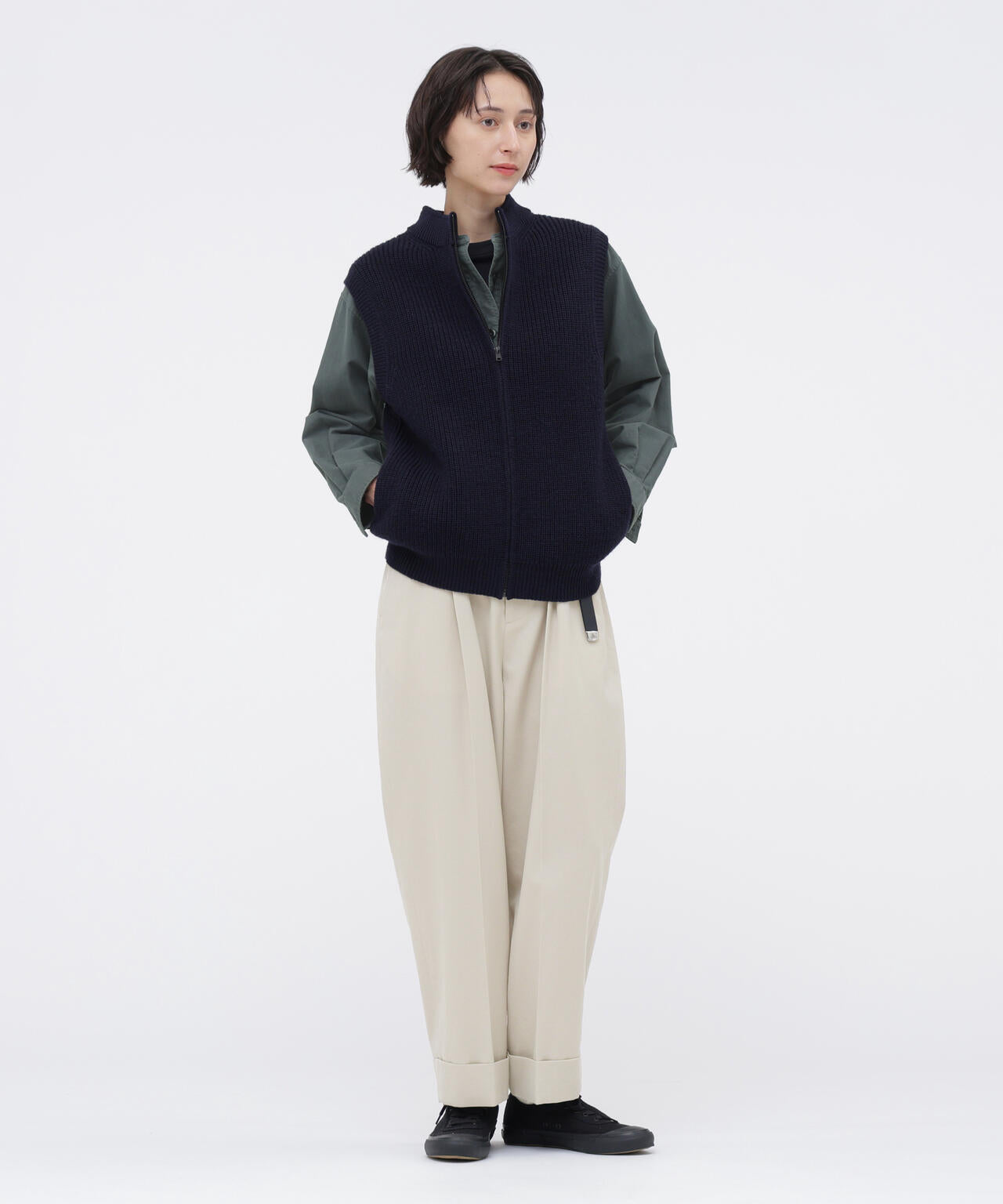 WOOL COTTON TWILL TROUSERS | MARGARET HOWELL（マーガレット
