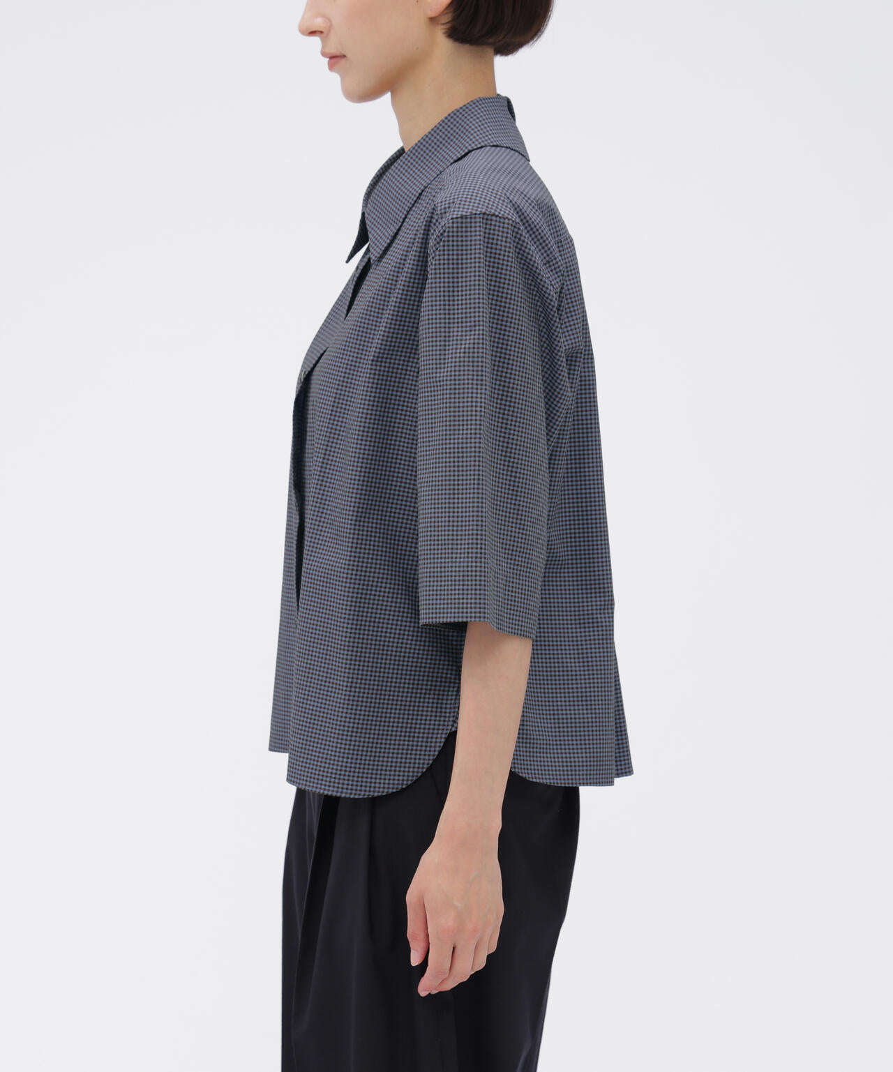 COTTON LINEN GINGHAM SHIRT | MARGARET HOWELL（マーガレット