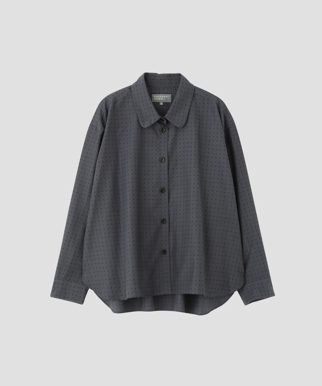 MARGARET HOWELL - MARGARET HOWELLマーガレットハウエル 2018 SPOT PRINTスポットプリント ドット柄プルオーバーシャツ【3】【LSHA72727】 SPOT PRINT COTTON SILK SHIRT | MARGARET HOWELL（マーガレット