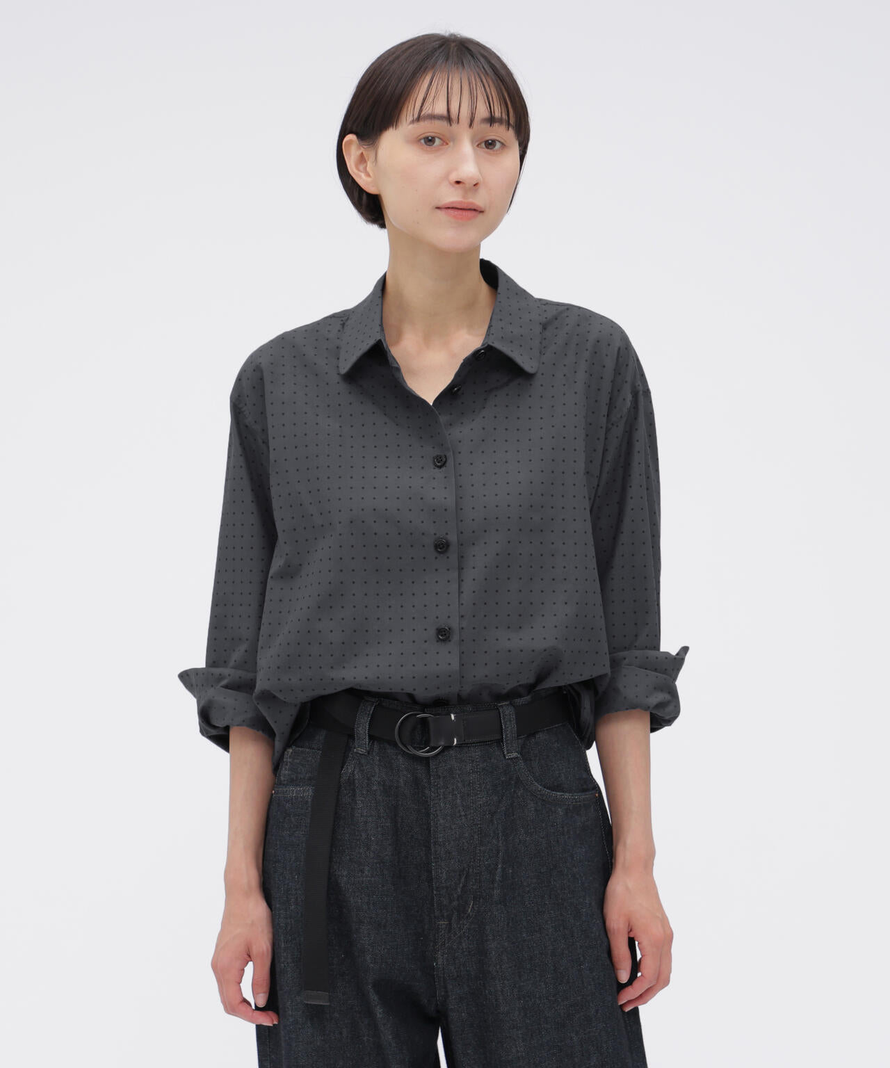 SPOT PRINT COTTON SILK SHIRT | MARGARET HOWELL（マーガレット