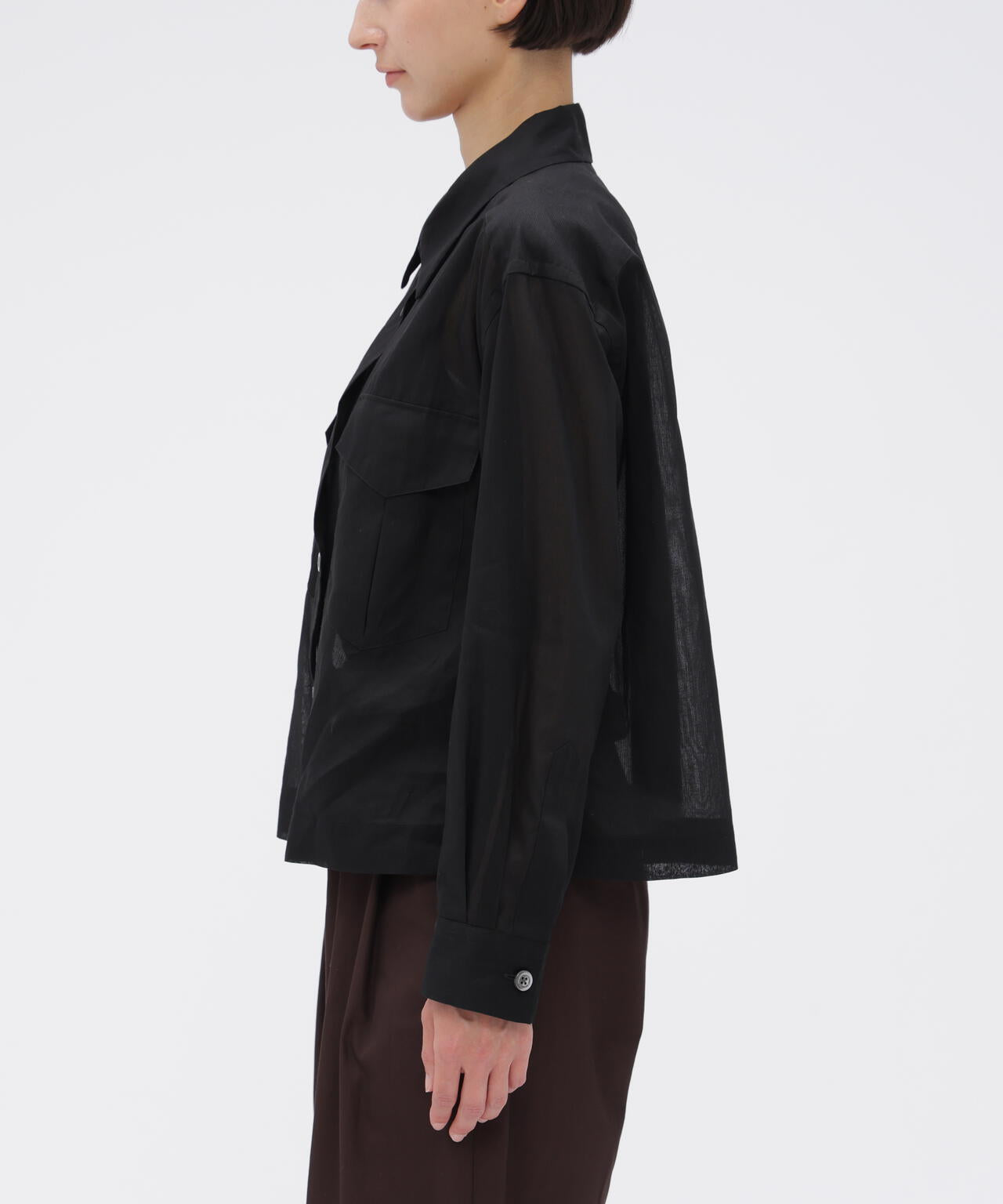 SHEER COTTON STRIPE SHIRT