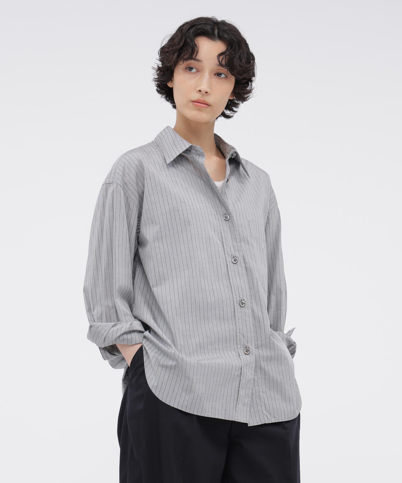 FINE COTTON STRIPE SHIRT | MARGARET HOWELL（マーガレット・ハウエル