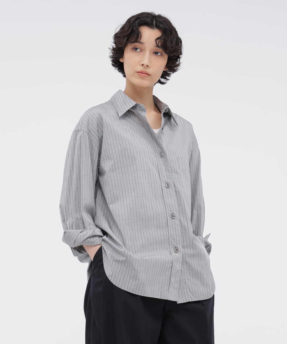 FINE COTTON STRIPE SHIRT | MARGARET HOWELL（マーガレット・ハウエル 