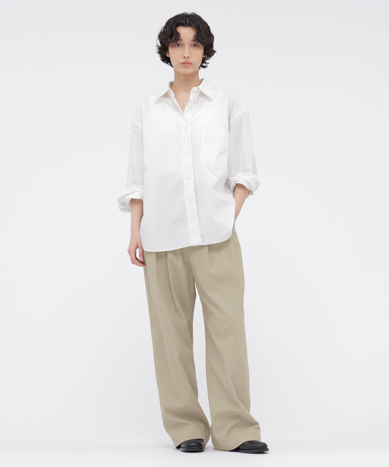 FINE COTTON STRIPE SHIRT | MARGARET HOWELL（マーガレット・ハウエル