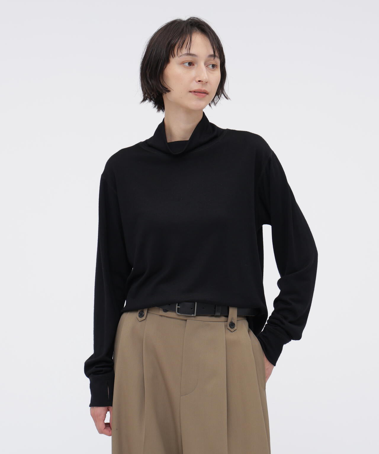 WASHABLE FINE GAUGE WOOL JERSEY TOP | MARGARET HOWELL