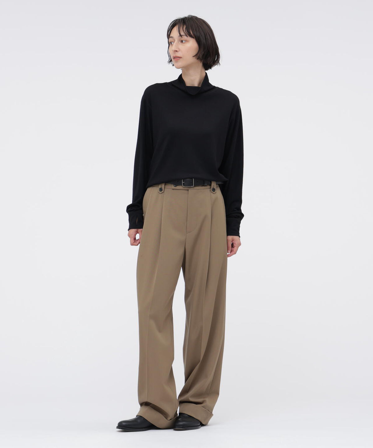 WASHABLE FINE GAUGE WOOL JERSEY TOP