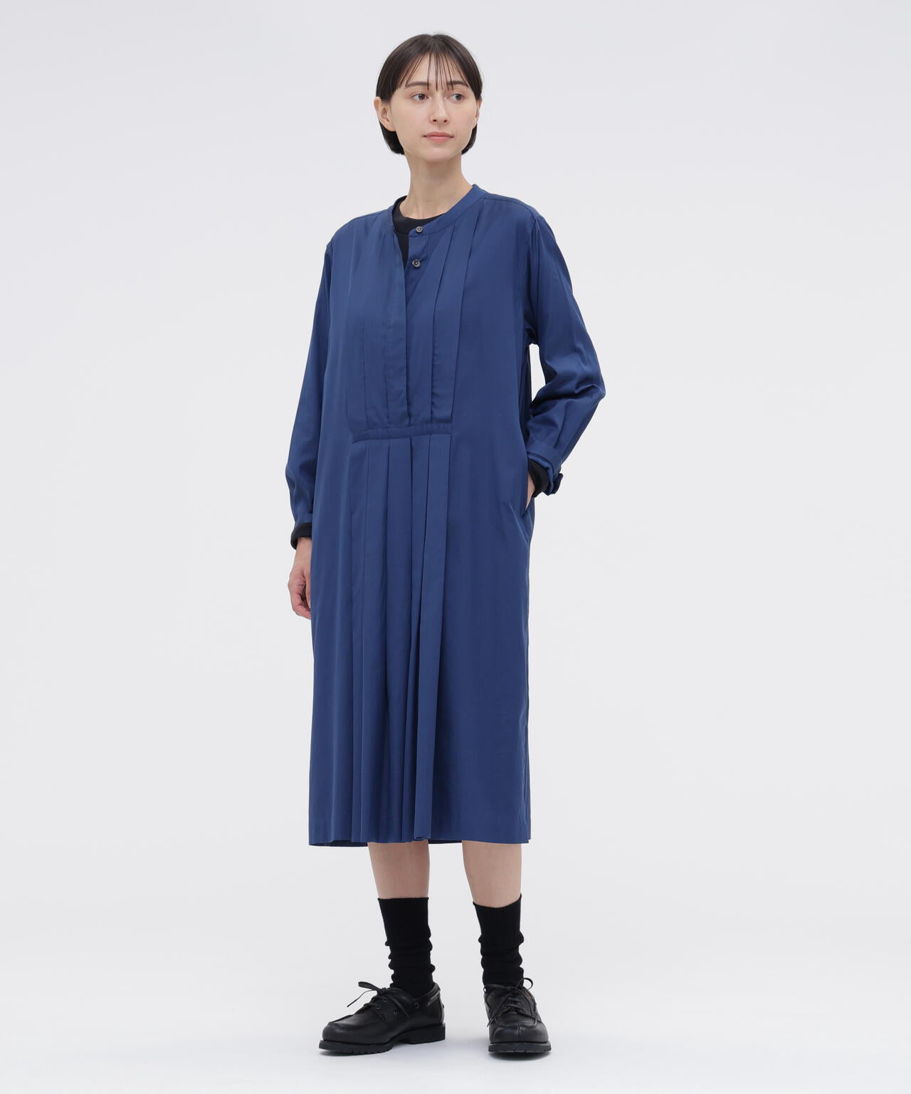 COTTON SILK POPLIN DRESS