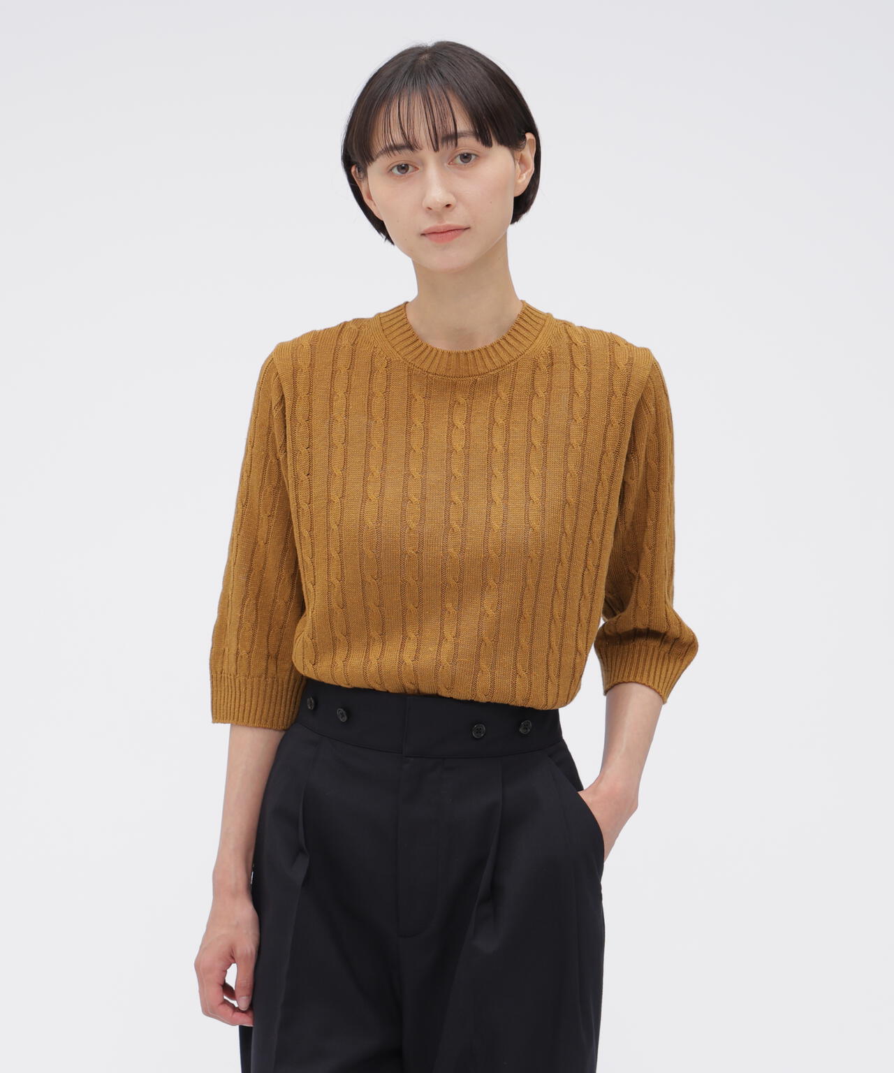 CABLE KNIT LINEN KNITWEAR | MARGARET HOWELL（マーガレット