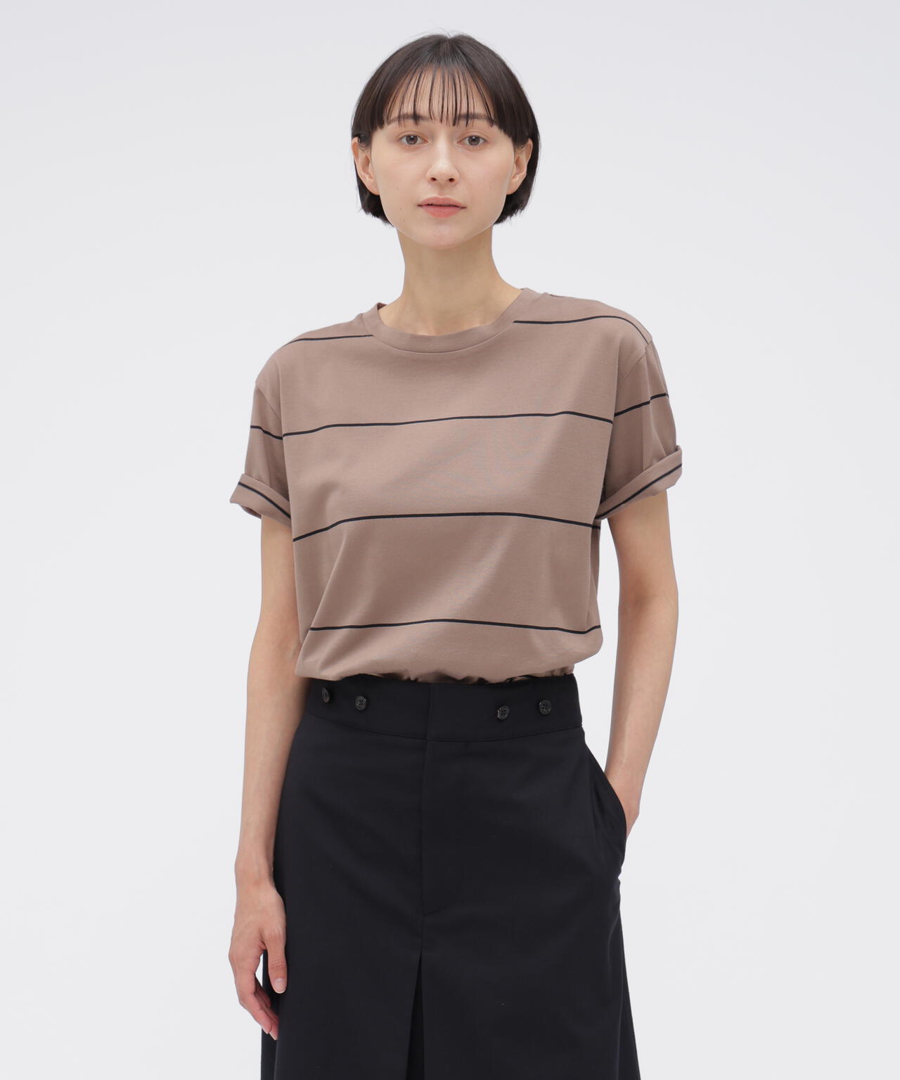 FINE COTTON STRIPE JERSEY TOP | MARGARET HOWELL（マーガレット