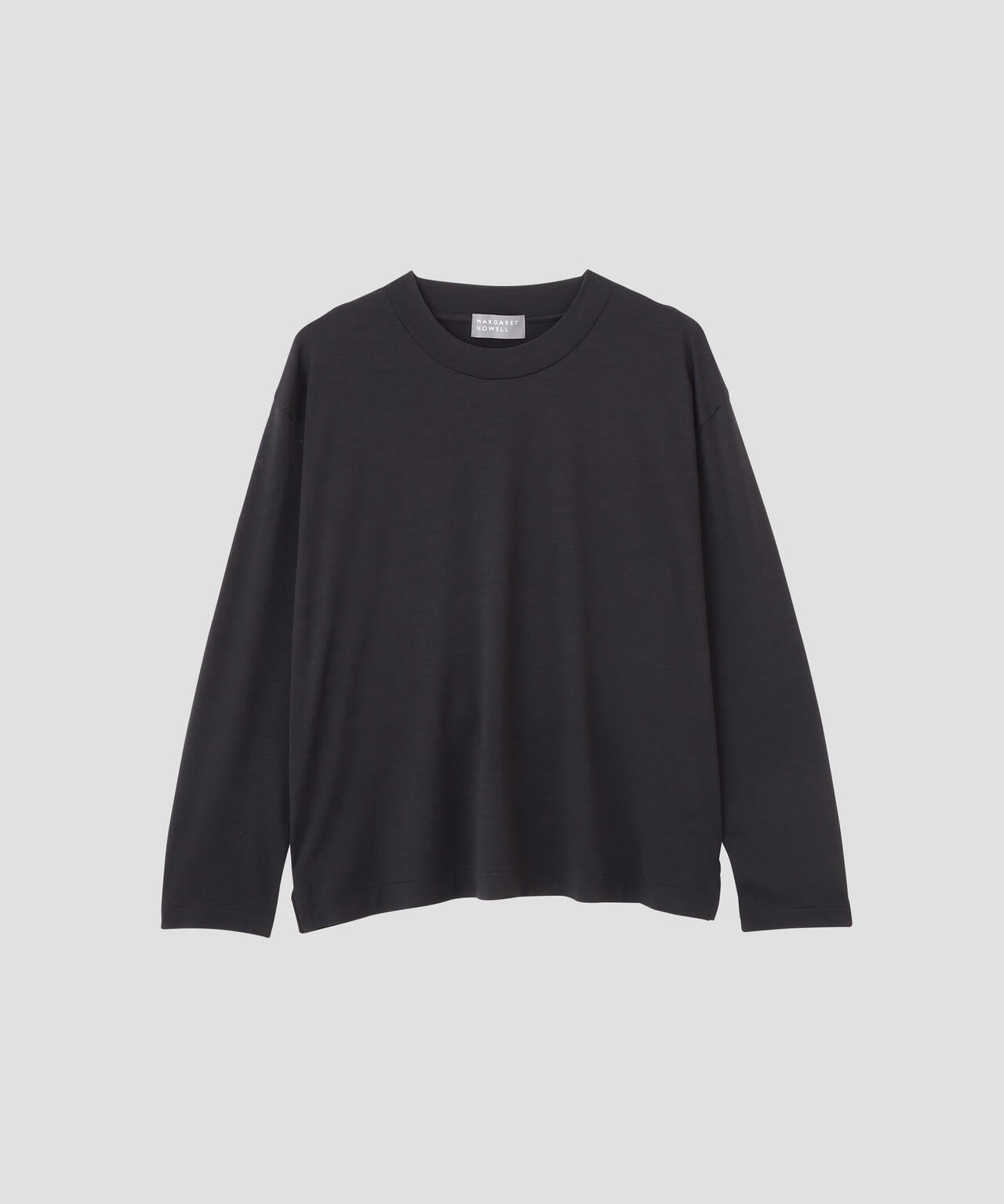 MARGARET HOWELL ブラック長袖カットソー L SUPERFINE WOOL JERSEY TOP | MARGARET HOWELL（マーガレット