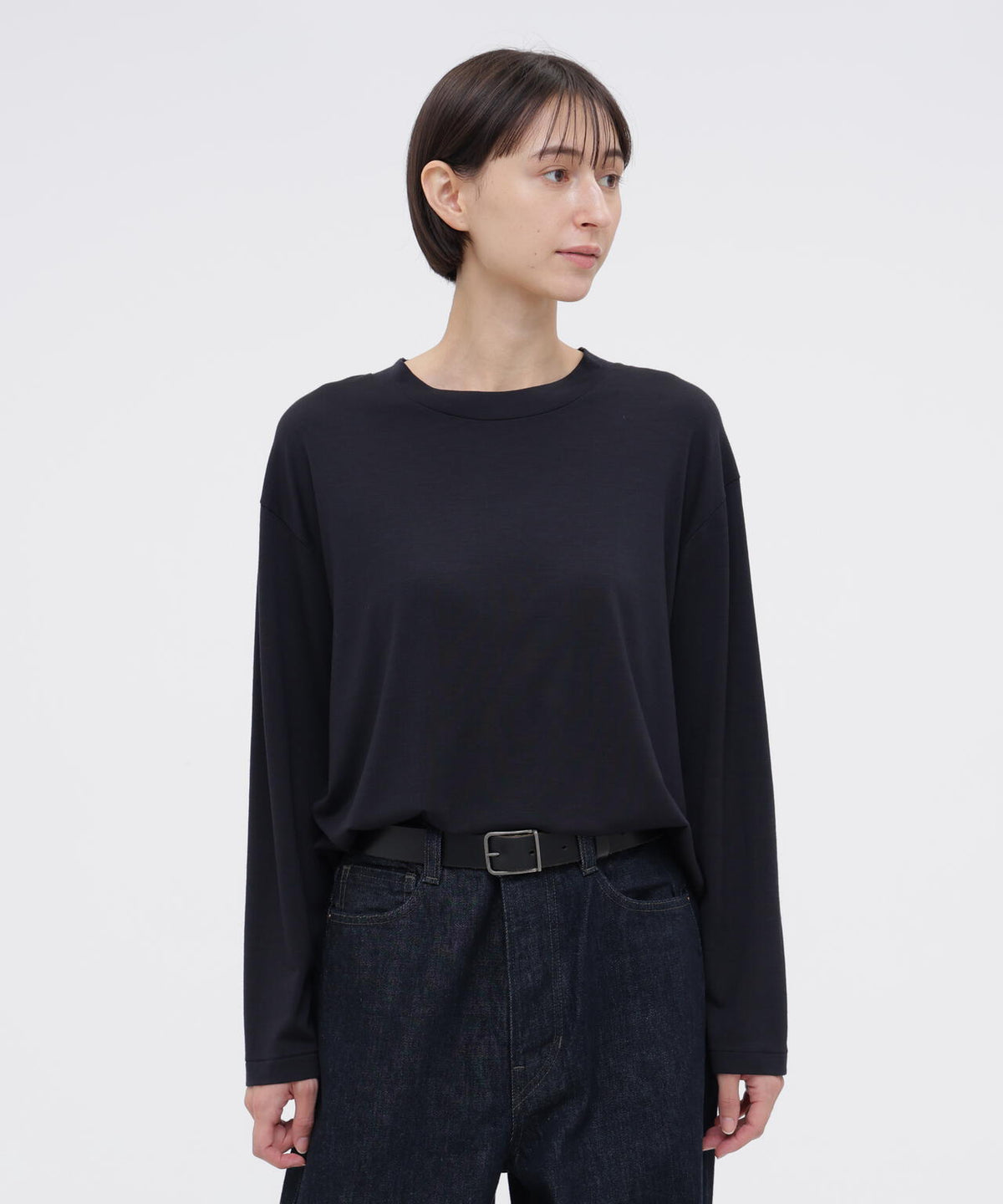 SUPERFINE WOOL JERSEY TOP