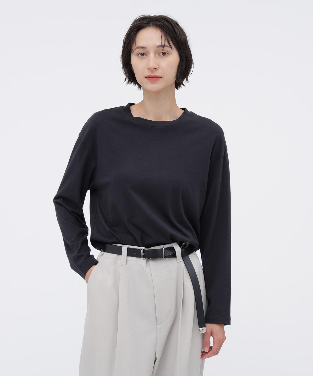 COTTON CASHMERE JERSEY TOP