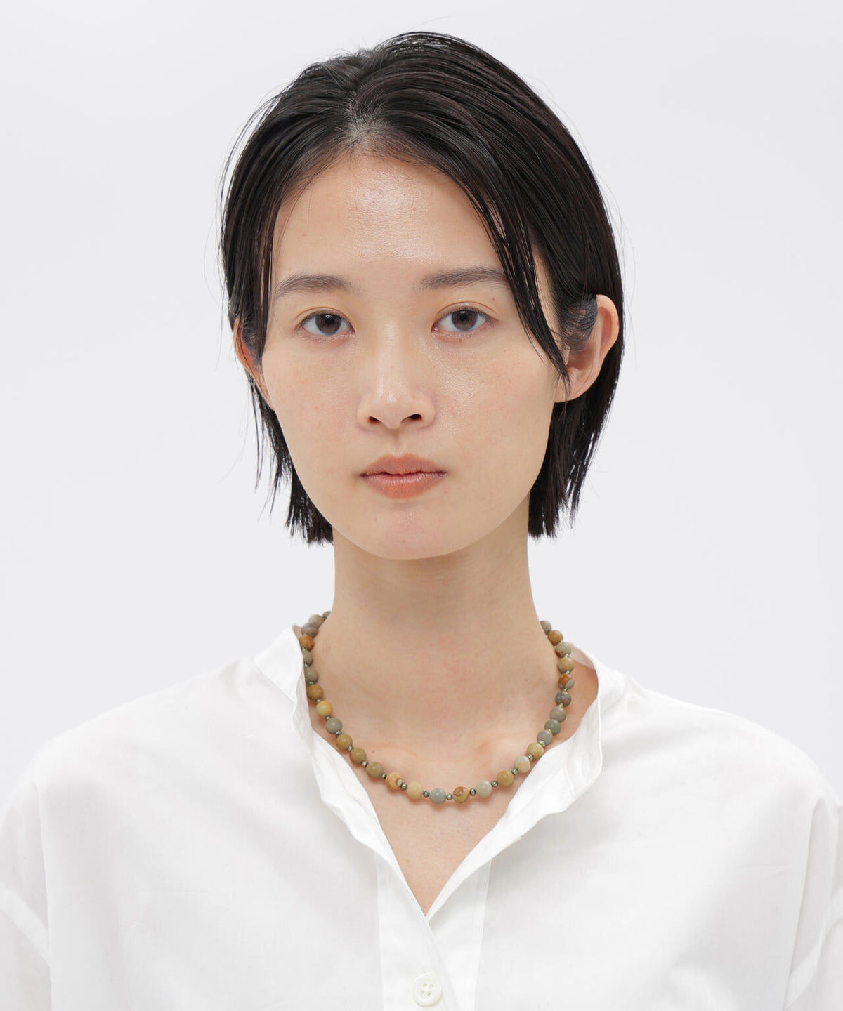 JASPER STONE AND PEARL NECKLACE