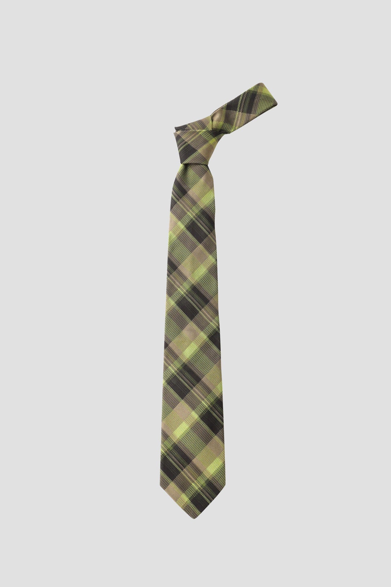 ABSTRACT CHECK SILK TIE