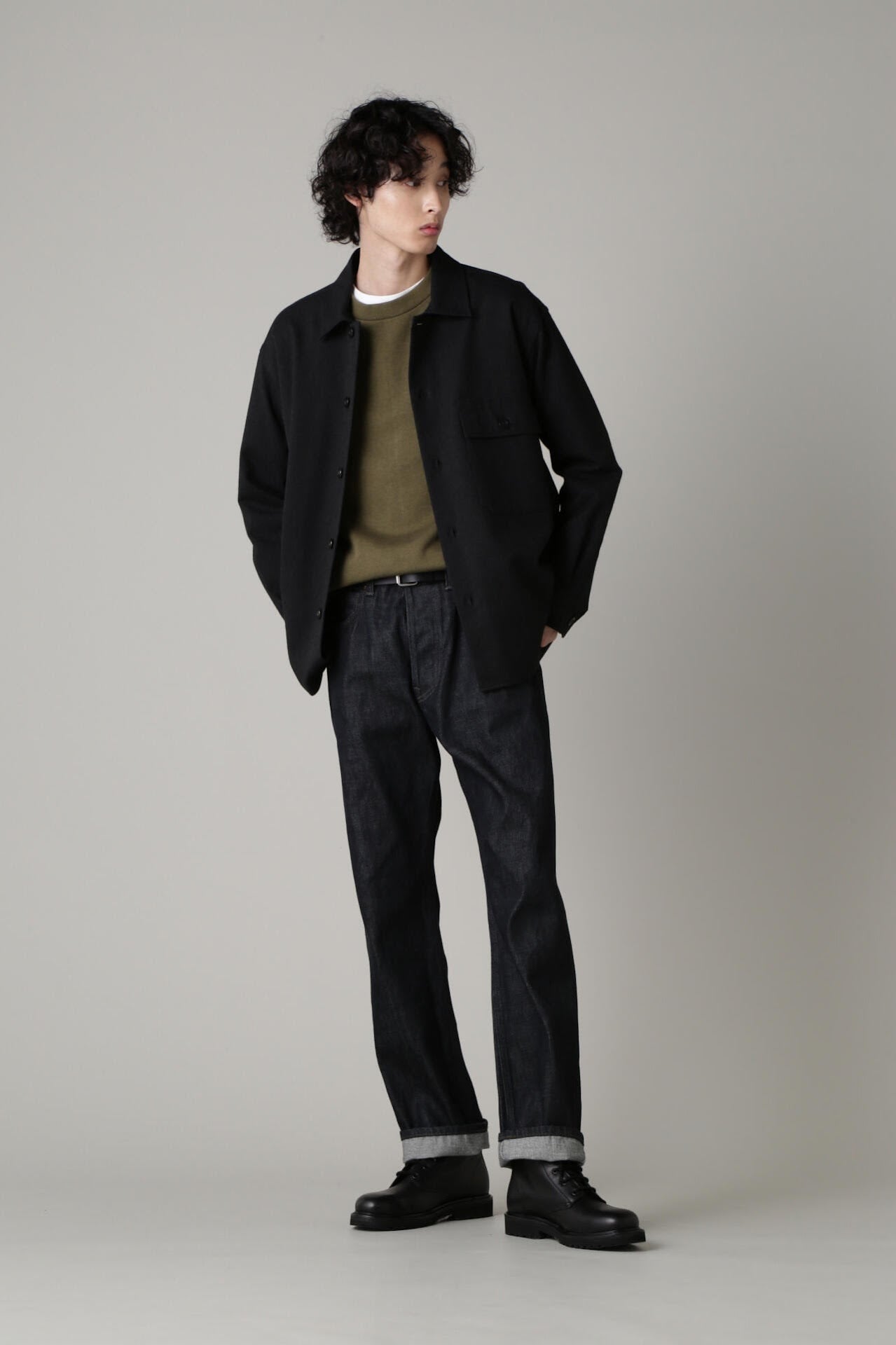 BRUSHED COTTON WOOL TWILL