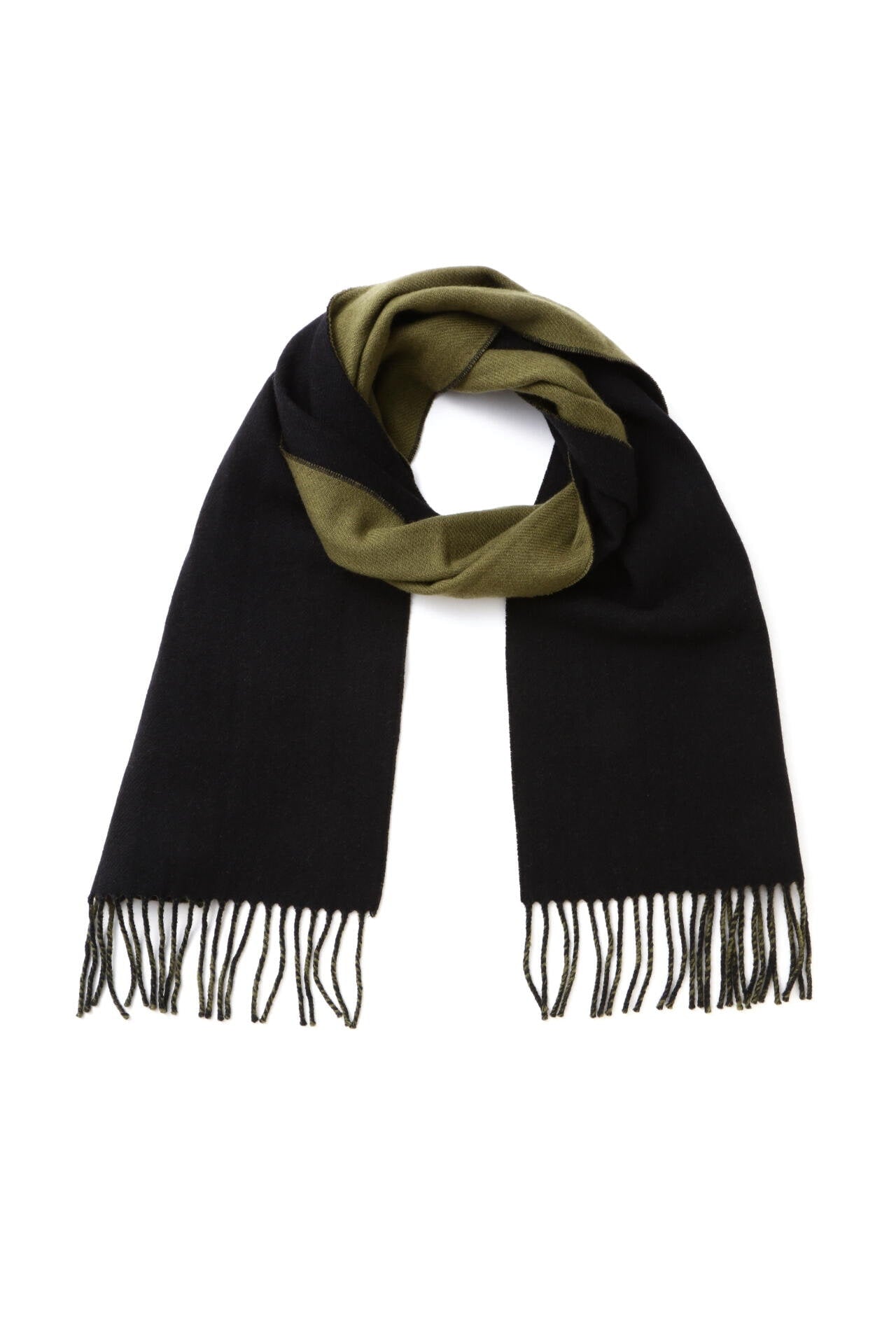 DOUBLE FACED WOOL CASHMERE SCARF