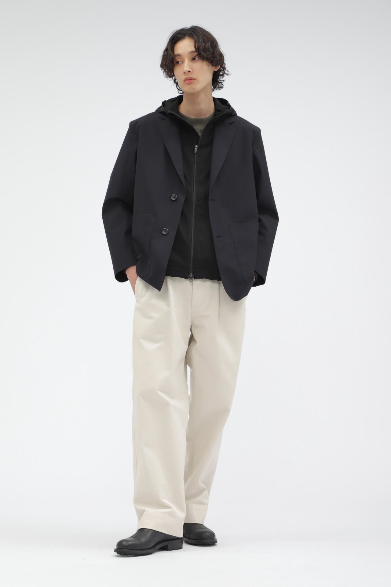 WIDE STRIPE WOOL PLAINWEAVE