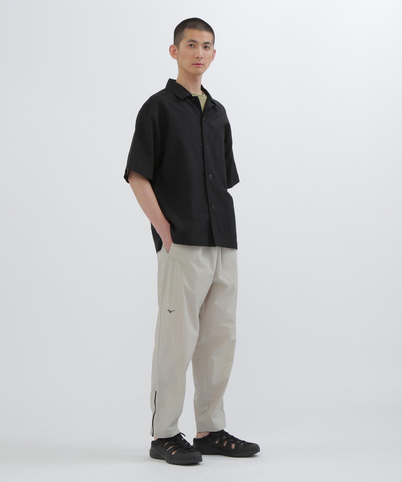 DRY WOOL LINEN PLAINWEAVE SHIRT