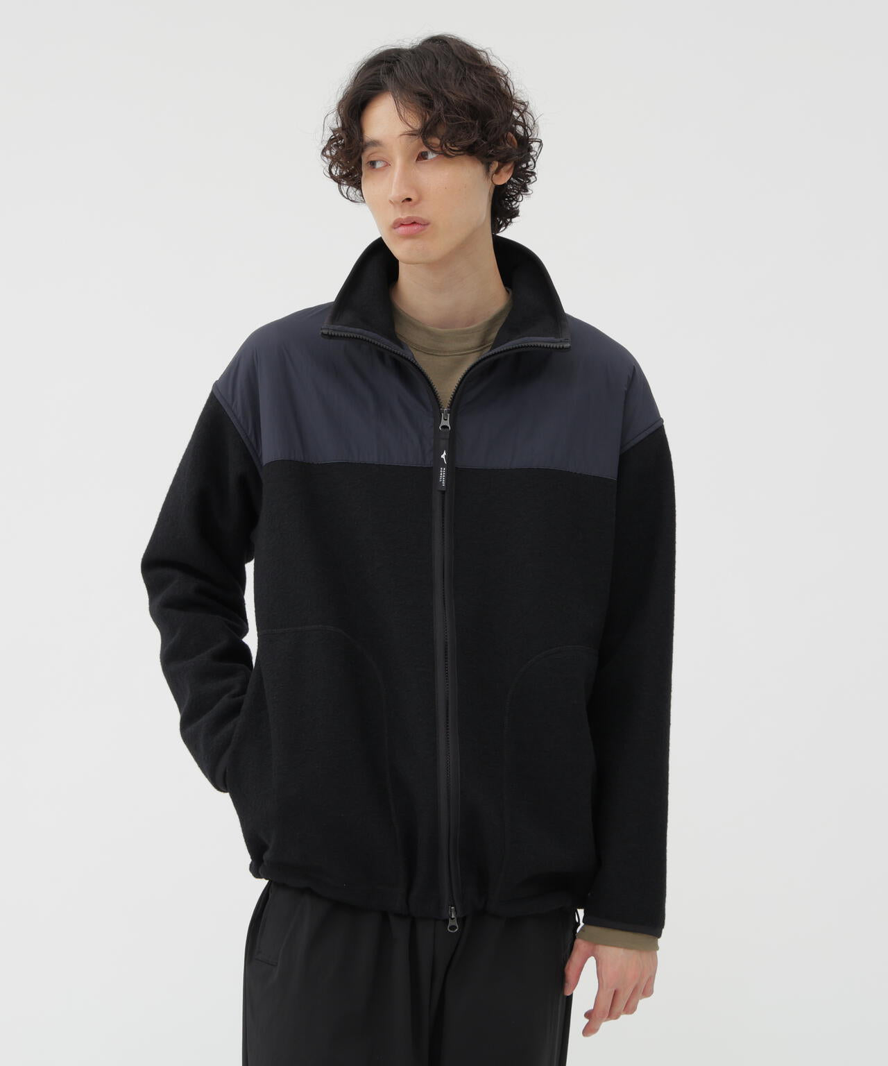 WOOL NYLON COMPRESSED JERSEY BLOUSON