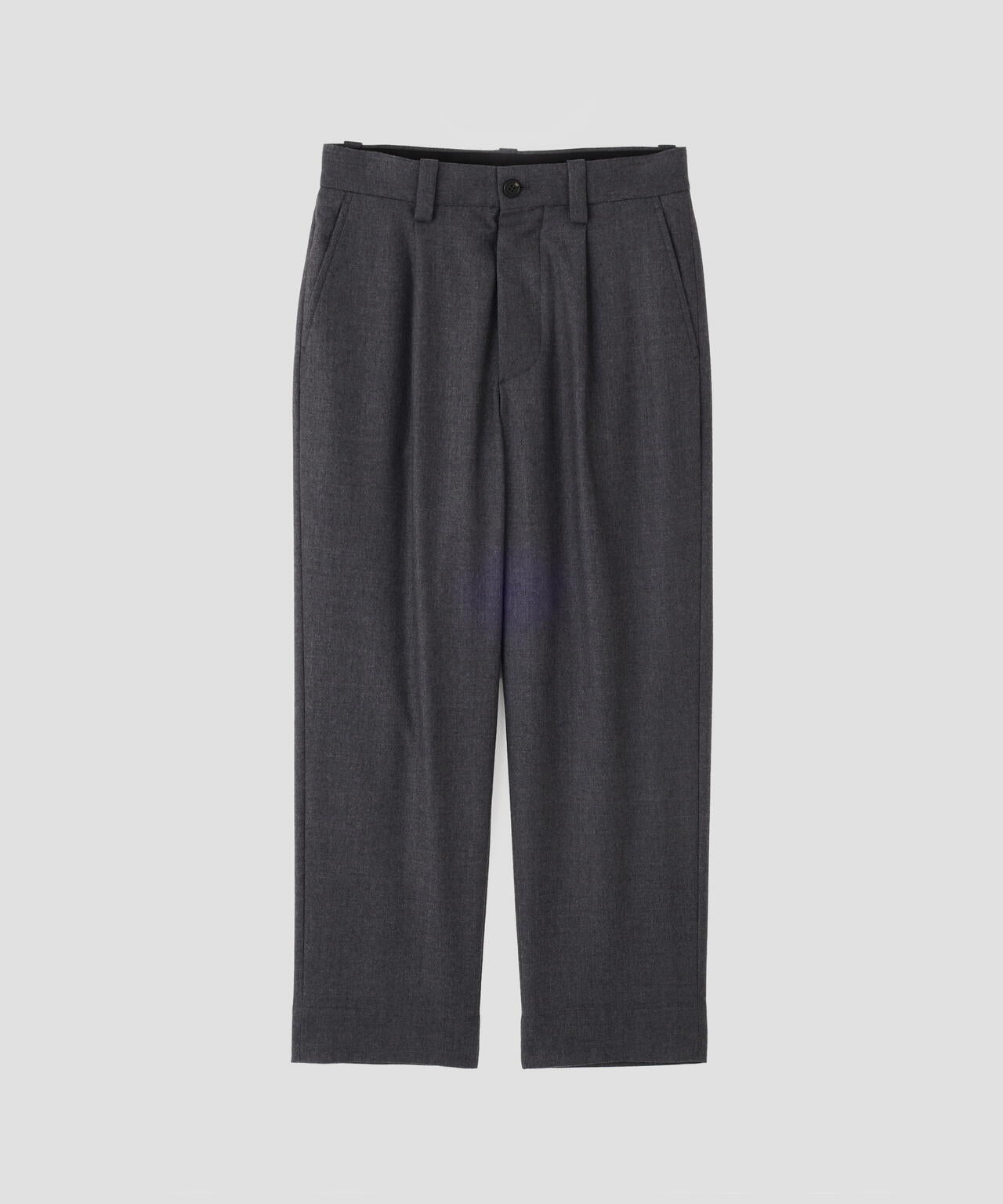 MILLED FINE WOOL TWILL TROUSERS