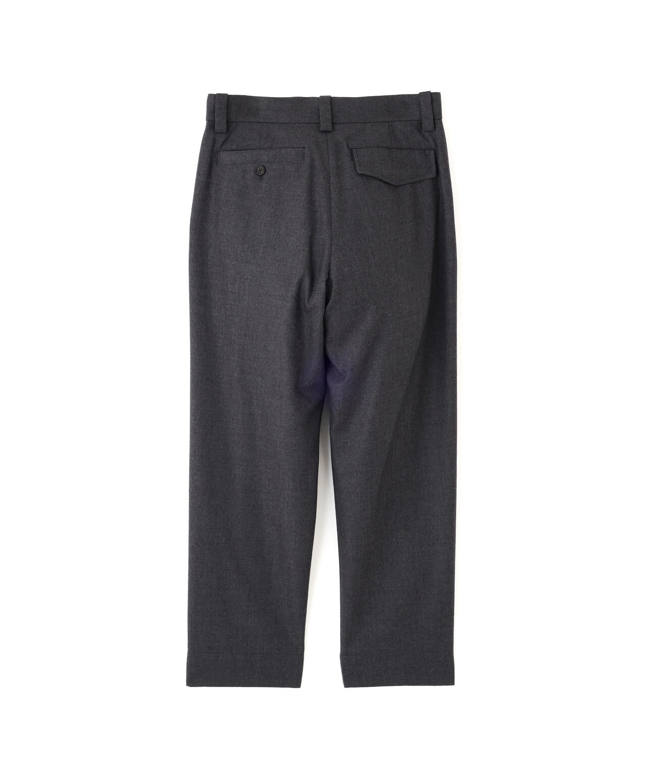 MILLED FINE WOOL TWILL TROUSERS