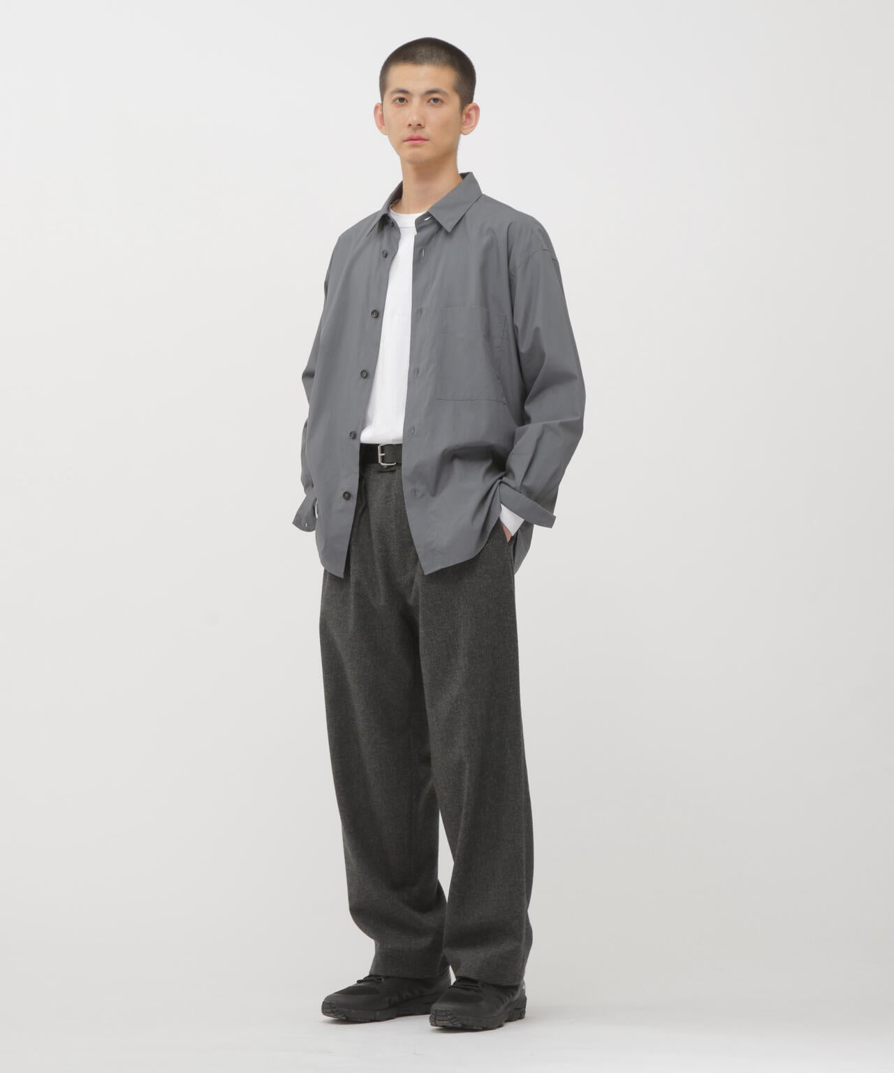 HAIRLINE FLANNEL TROUSERS
