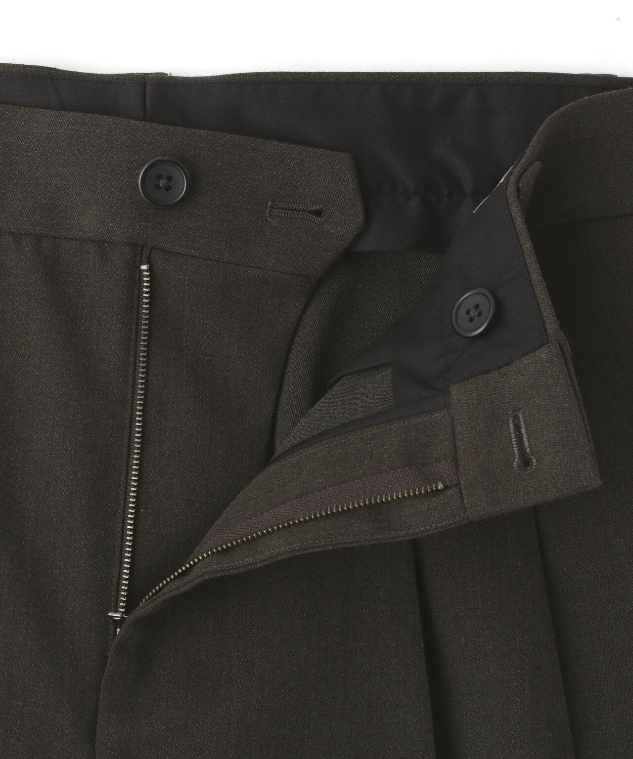 COMPACT WOOL SERGE TROUSERS