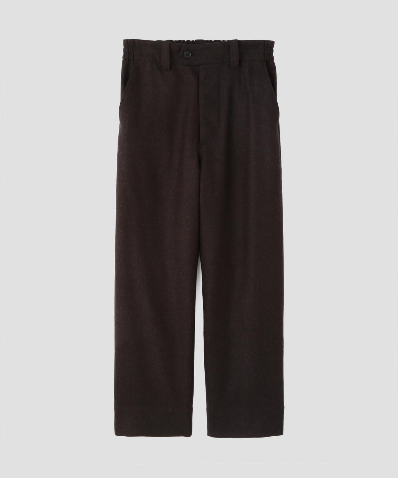 COMPACT YARN DYED WOOL TROUSERS