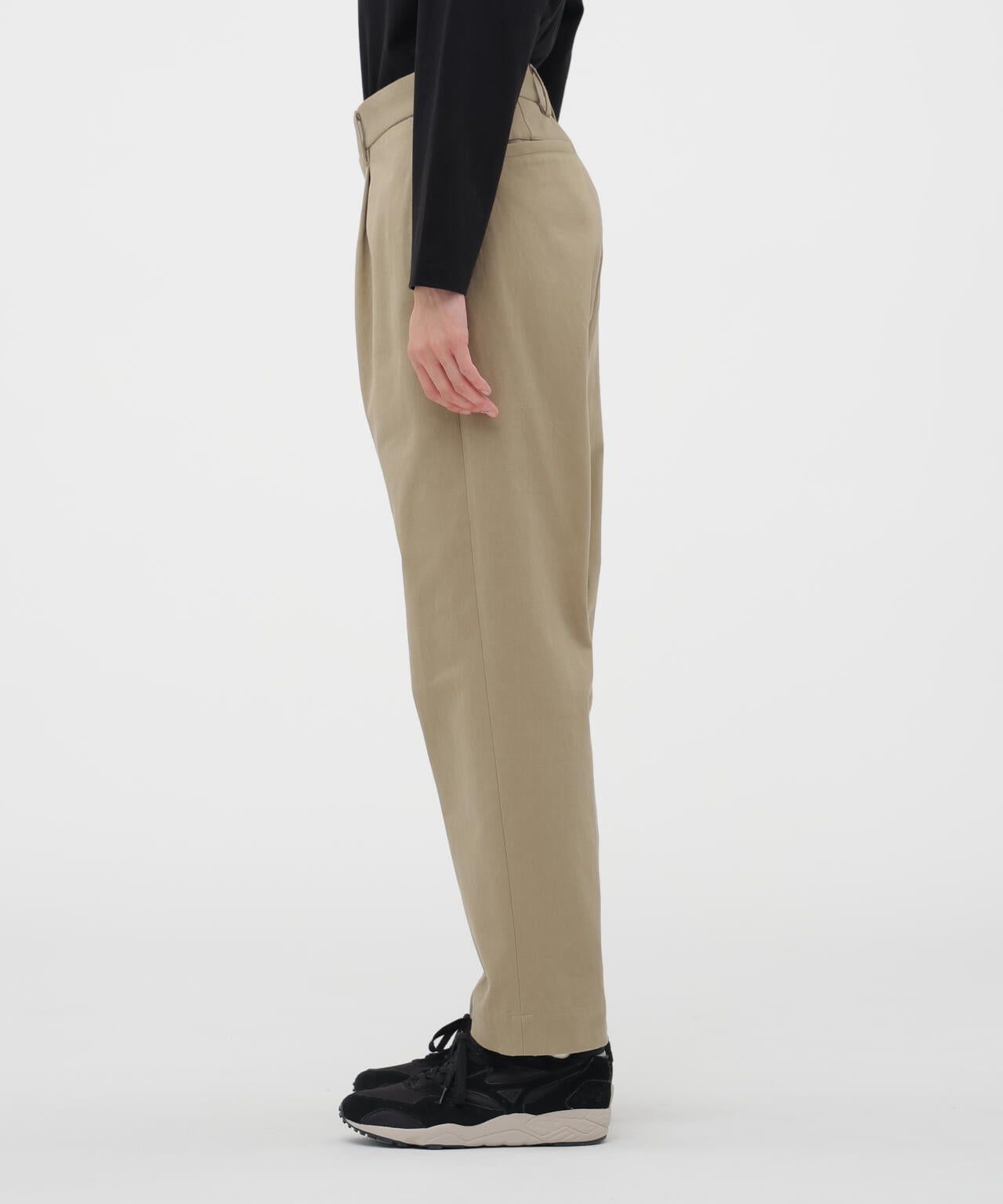 IRREGULAR COTTON TWILL TROUSERS