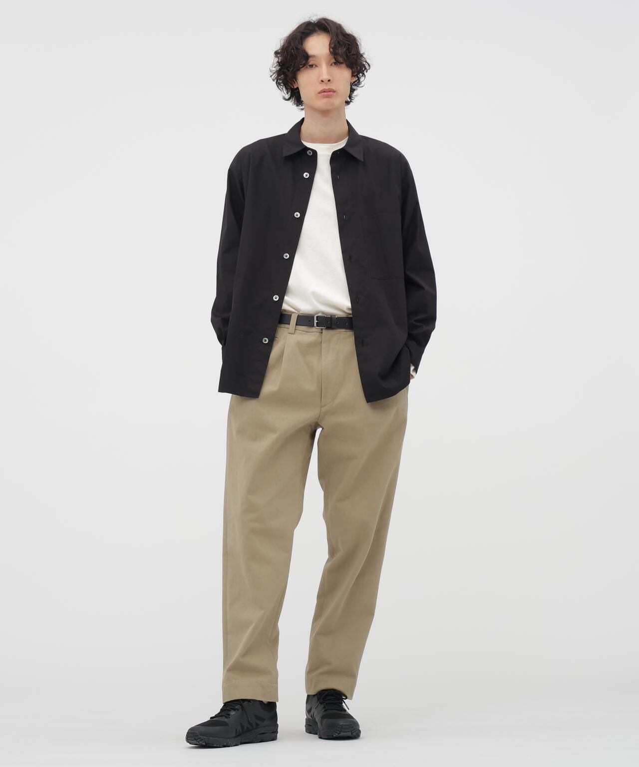 IRREGULAR COTTON TWILL TROUSERS