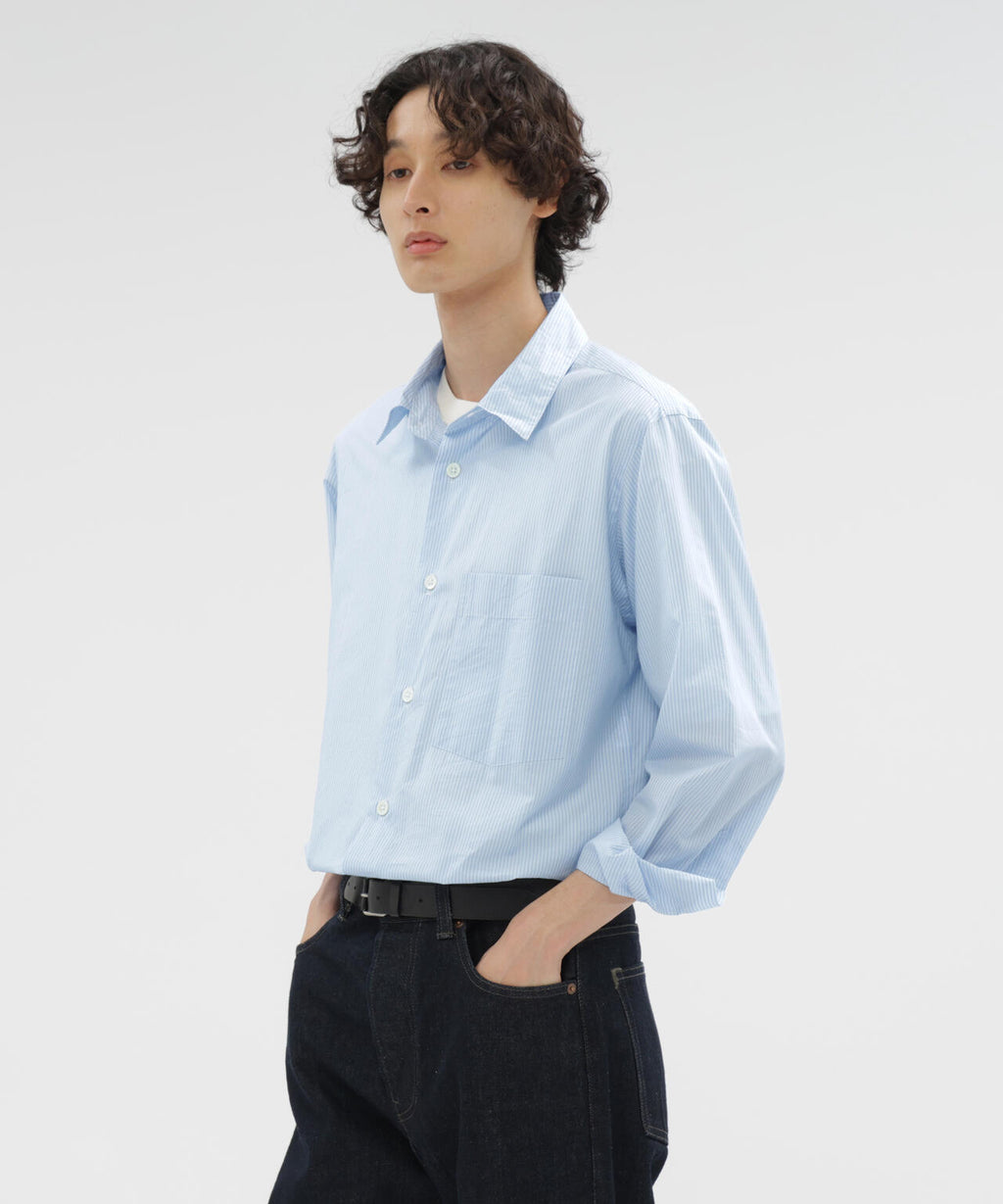 COTTON SILK STRIPE SHIRT | MARGARET HOWELL（マーガレット・ハウエル 