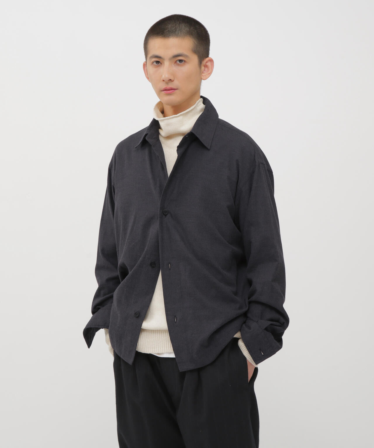 BRUSHED COTTON TWILL SHIRT | MARGARET HOWELL（マーガレット