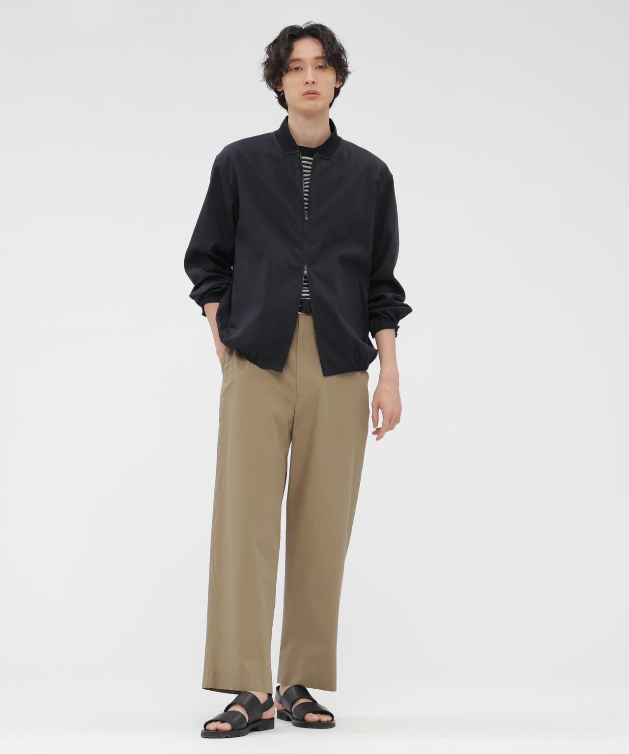 LINEN WOOL SILK PLAINWEAVE BLOUSON | MARGARET HOWELL（マーガレット