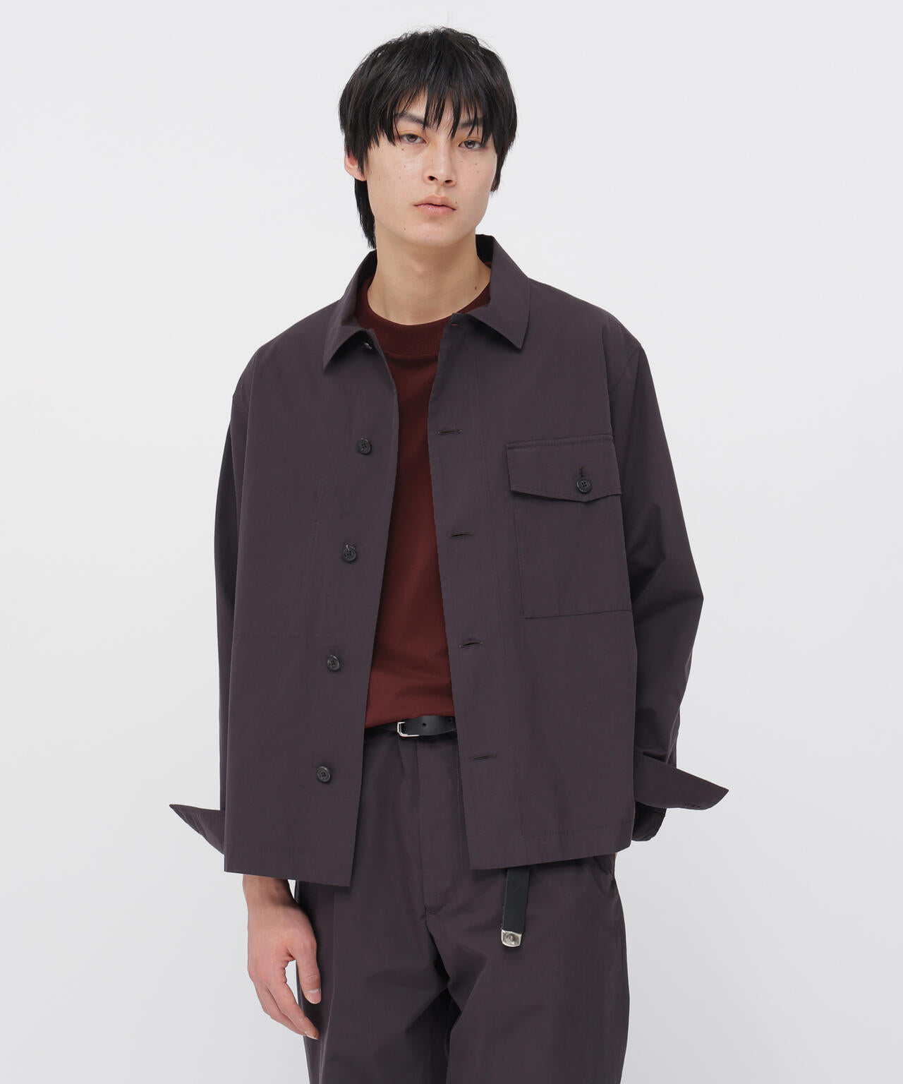 Margaret Howell ダークブラウン ブルゾン COTTON NYLON PLAINWEAVE BLOUSON | MARGARET HOWELL（マーガレット