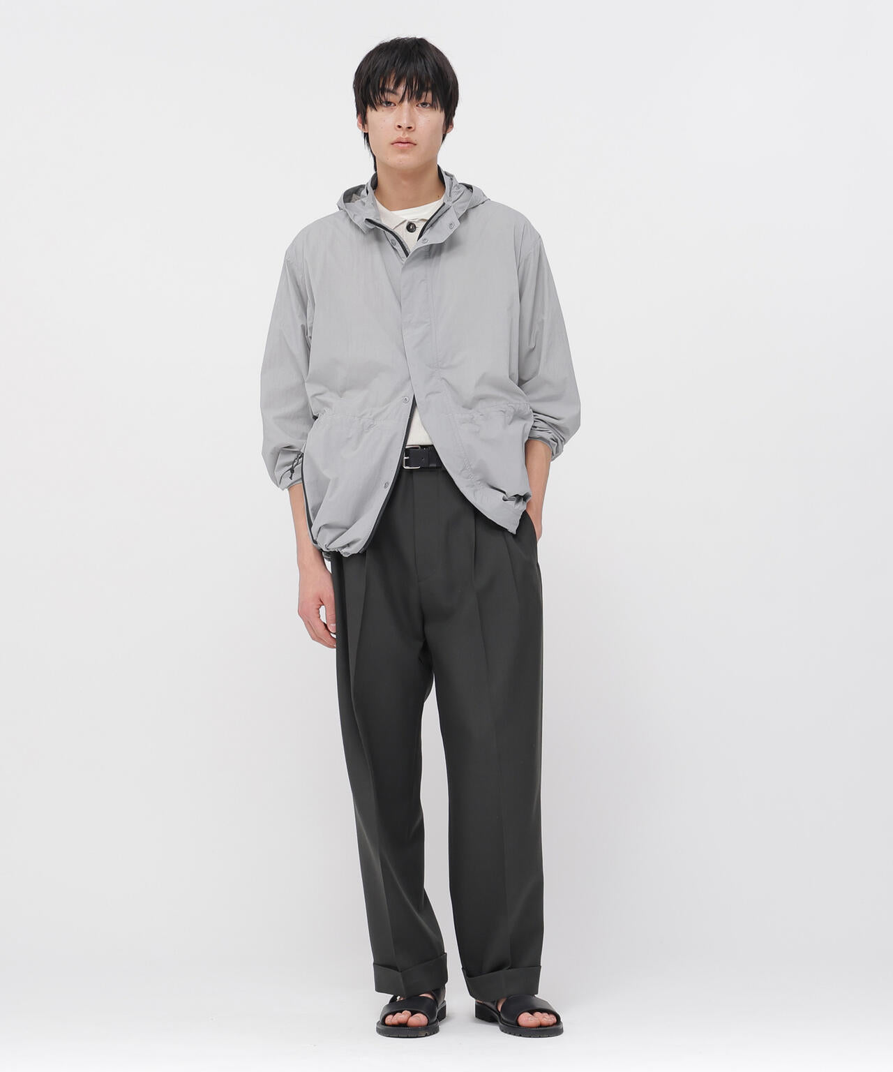 DOUBLE TWISTED WOOL TROUSERS