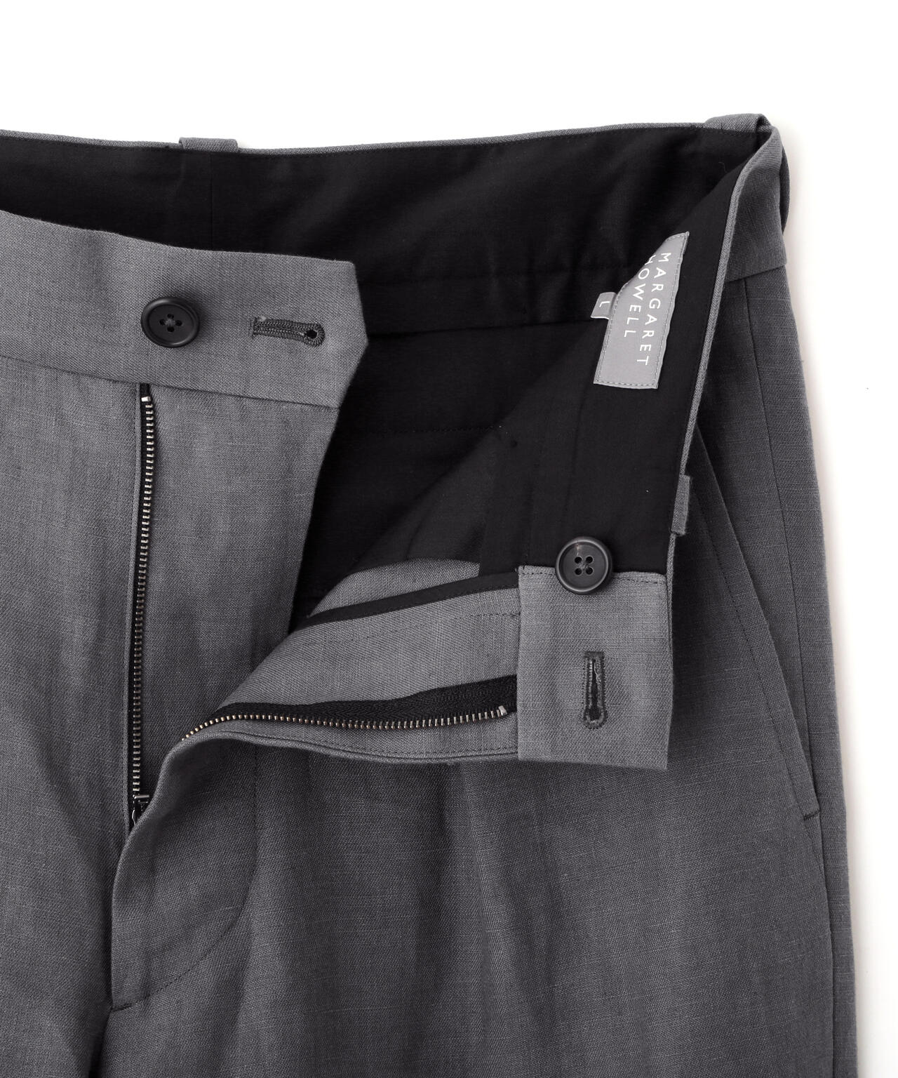 COMPACT LINEN TWILL TROUSERS