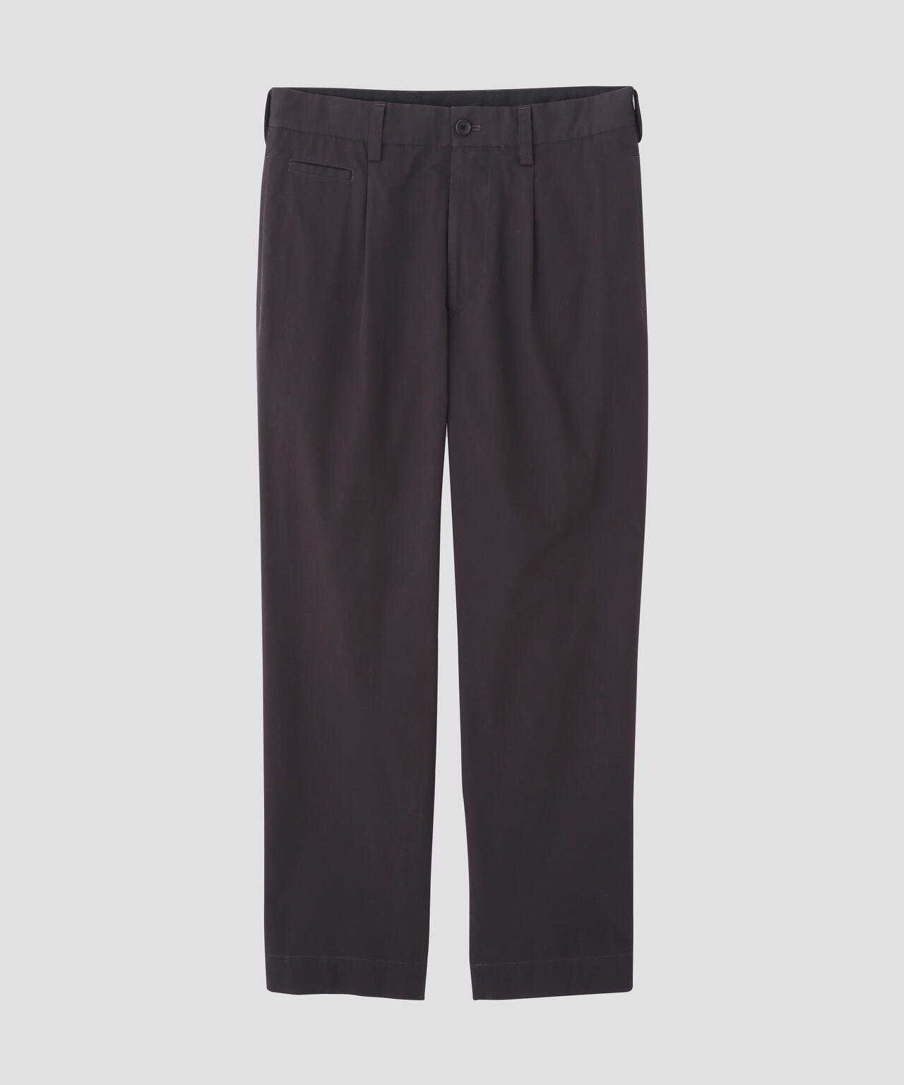 COTTON SILK PLAINWEAVE TROUSERS