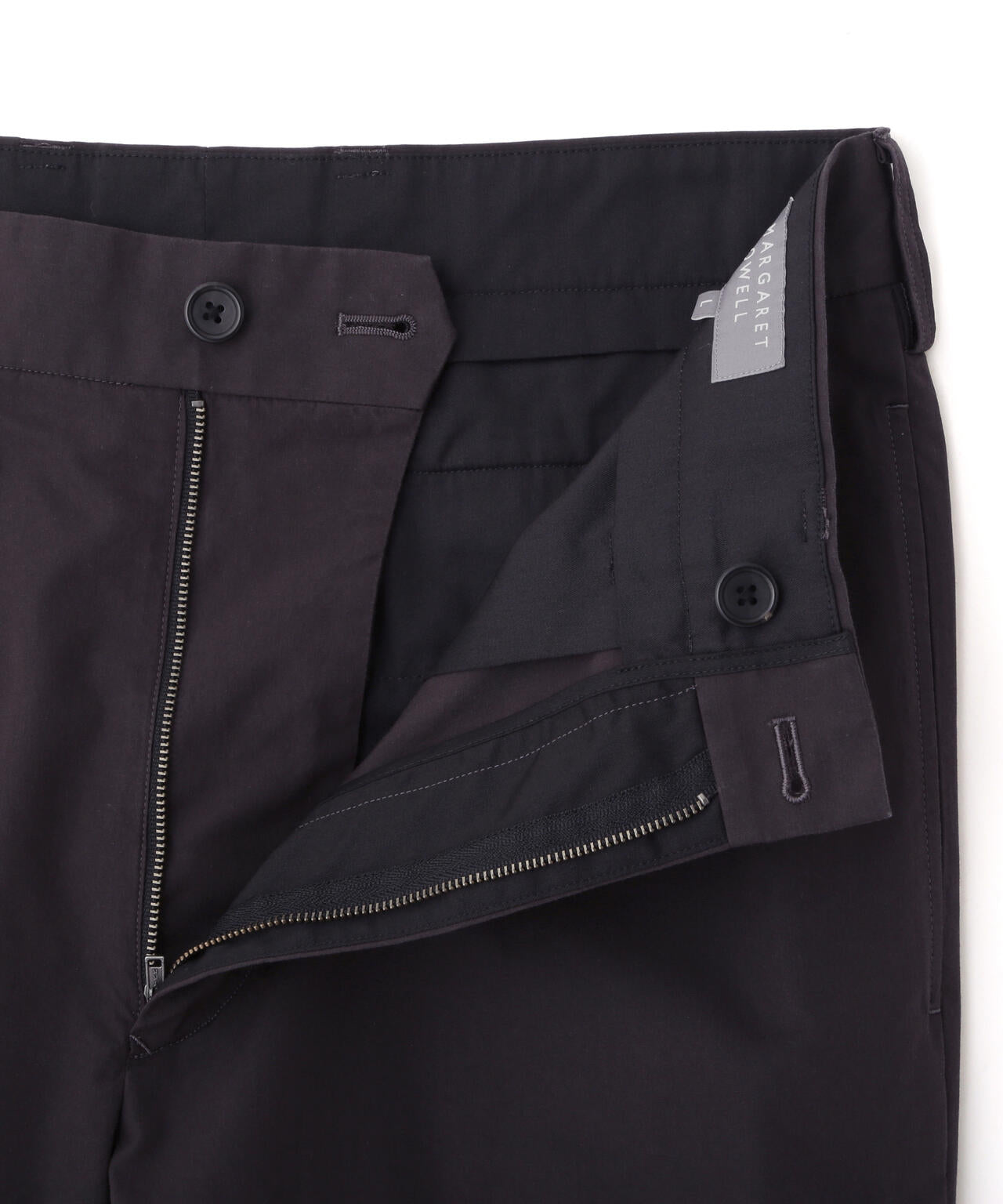 COTTON SILK PLAINWEAVE TROUSERS