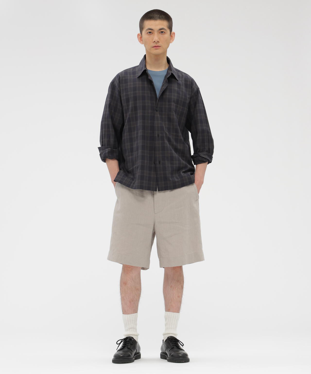 YARN DYED LINEN PLAINWEAVE TROUSERS | MARGARET HOWELL