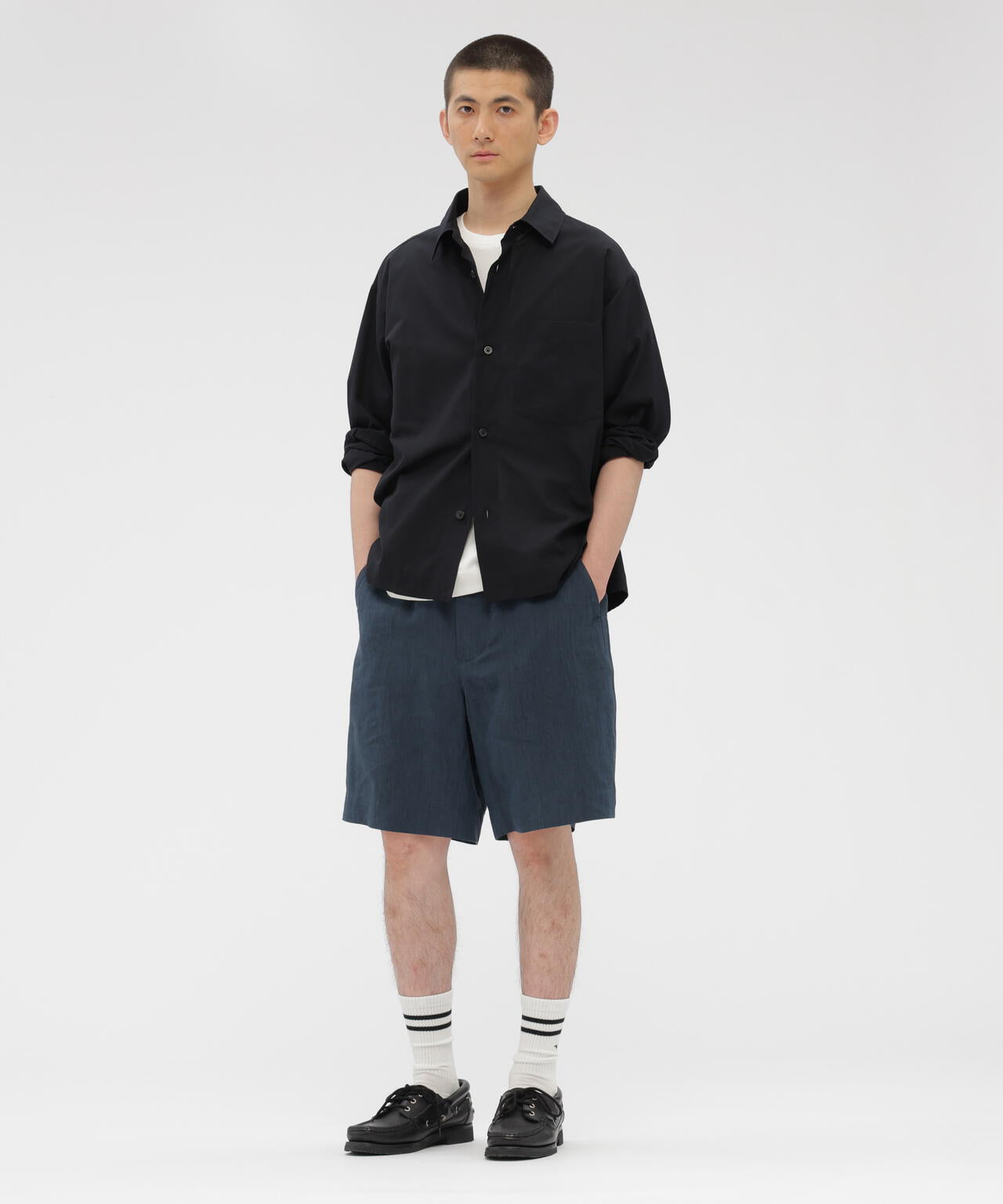 YARN DYED LINEN PLAINWEAVE TROUSERS | MARGARET HOWELL