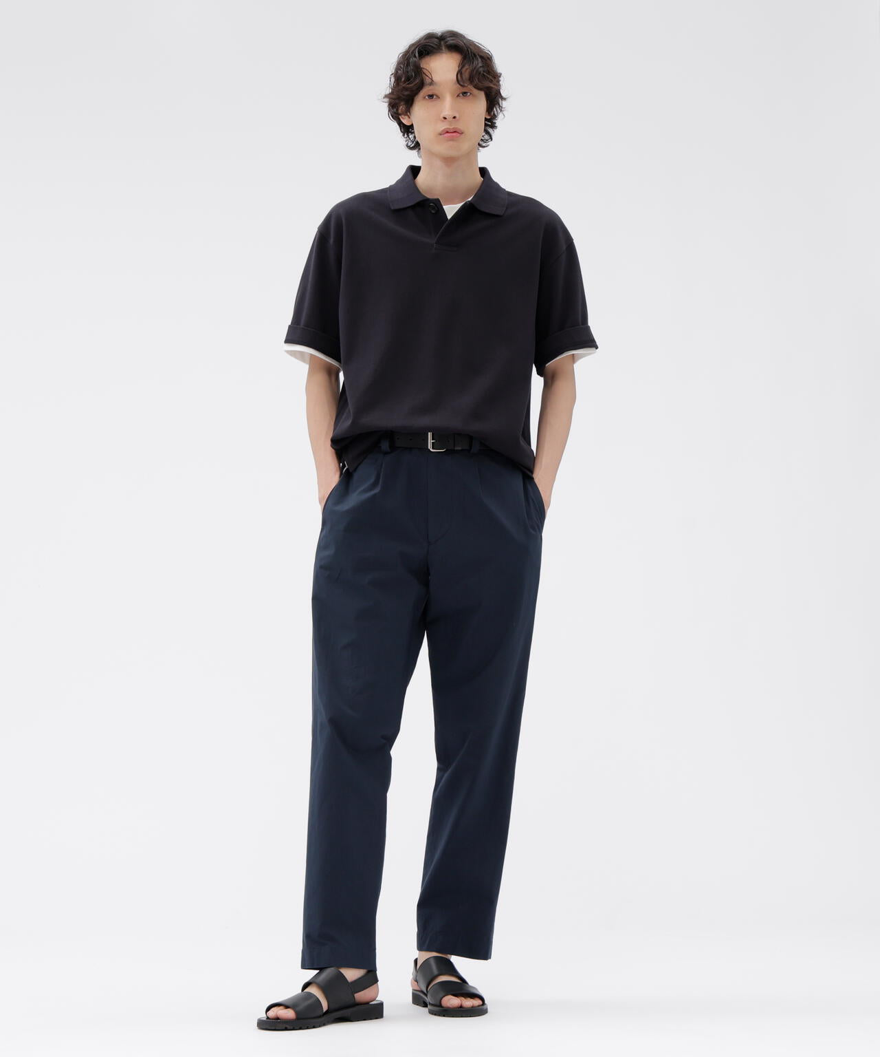 MATT COTTON SILK POPLIN TROUSERS | MARGARET HOWELL（マーガレット