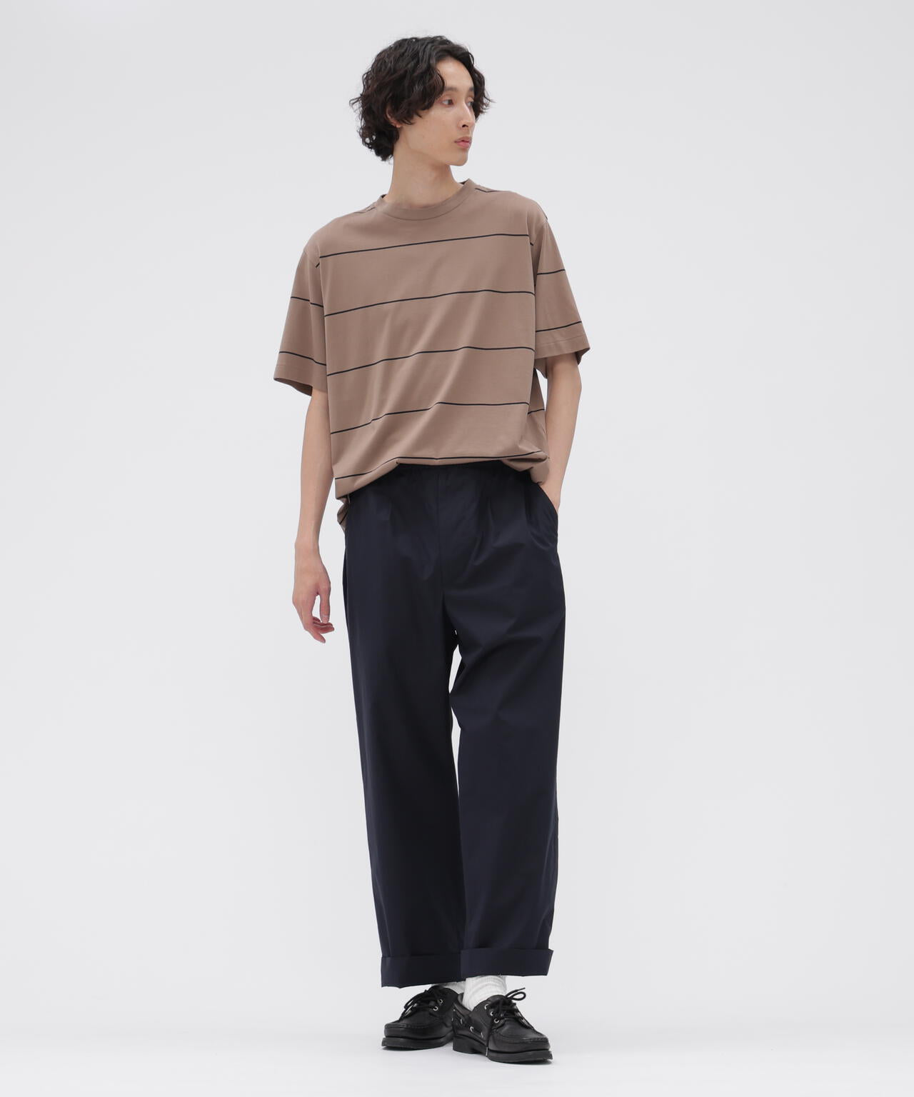 HIGHDENSE COTTON PLAINWEAVE TROUSERS | MARGARET HOWELL
