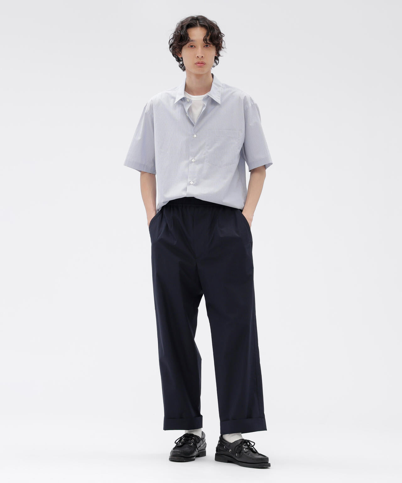 HIGHDENSE COTTON PLAINWEAVE TROUSERS | MARGARET HOWELL