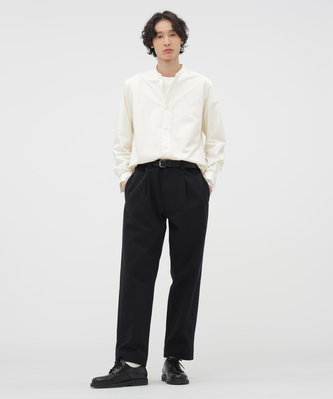 COTTON WOOL POPLIN SHIRT