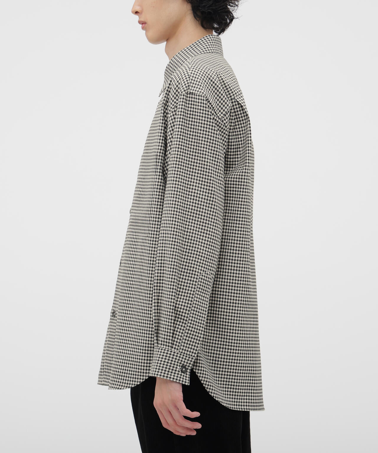 N*O様 美品☆ マーガレットハウエル　丸襟　チェックシャツ MARGARET HOWELL - MARGARET HOWELL マーガレットハウエル 丸襟