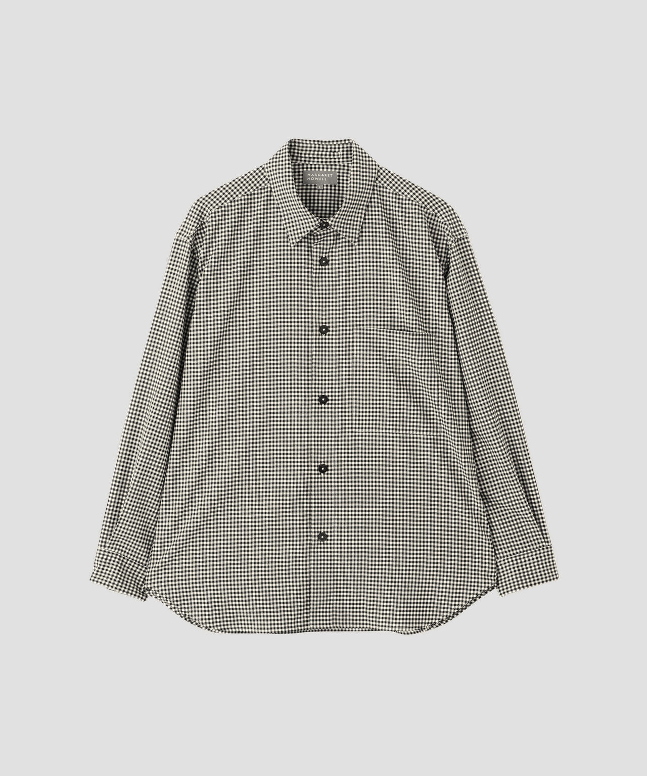 DRY WOOL GINGHAM SHIRT | MARGARET HOWELL（マーガレット・ハウエル